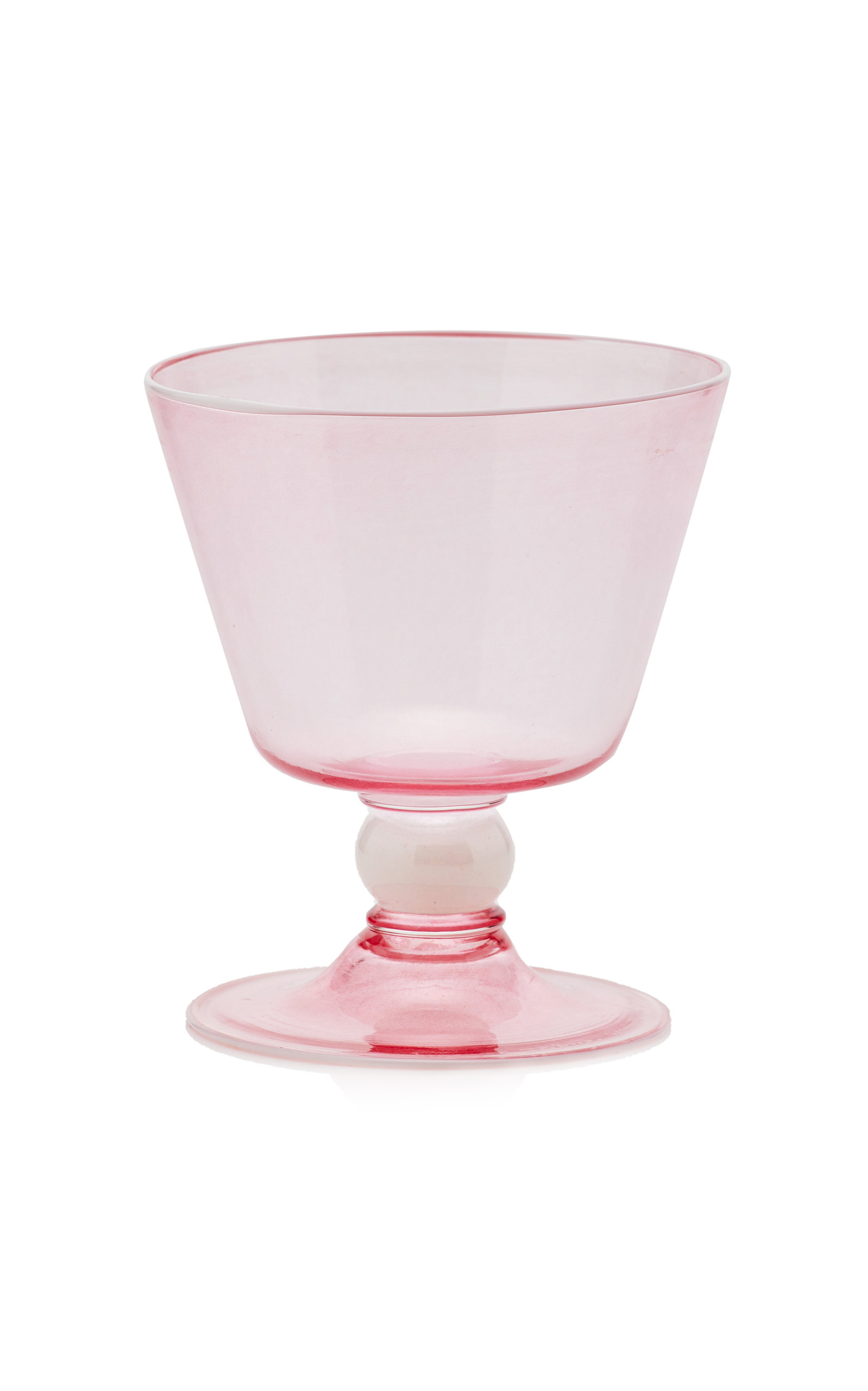 Moda Domus Footed Wine Glass In Yellow,pink