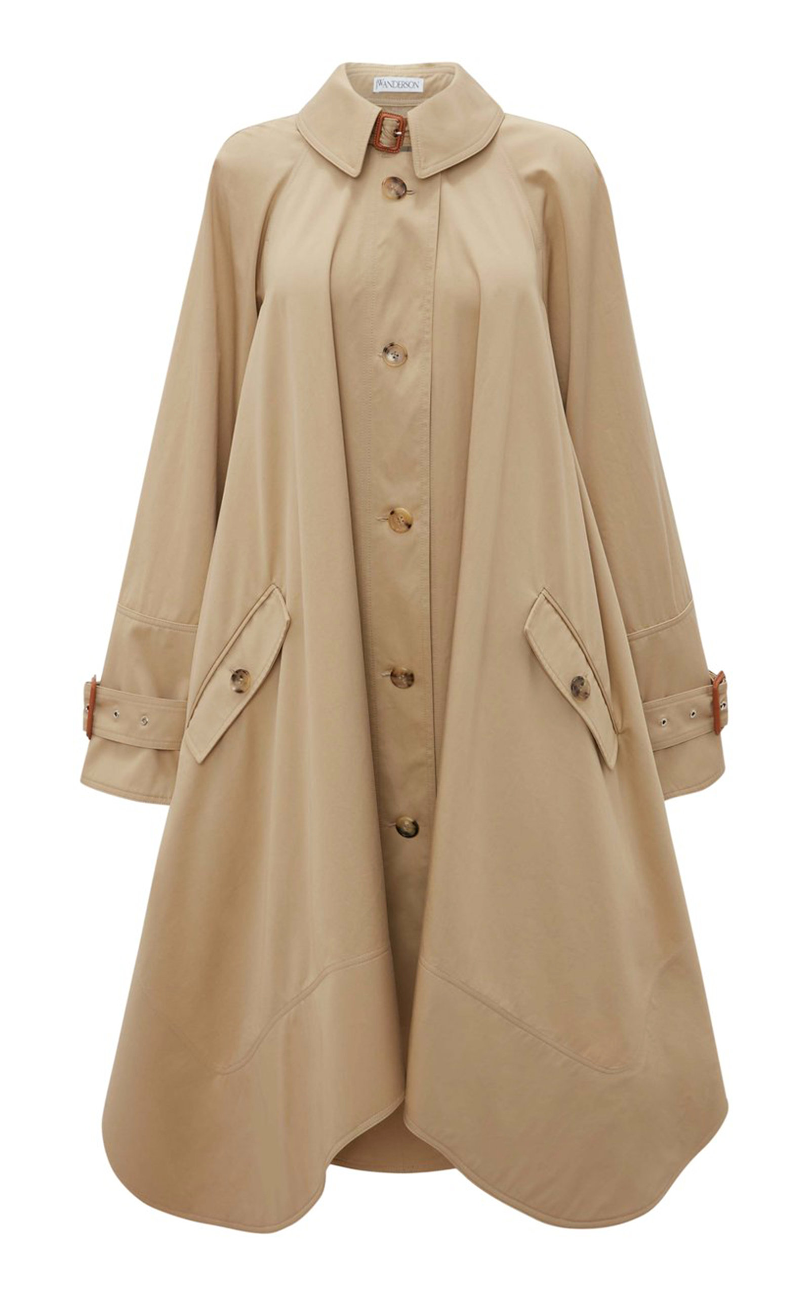 Jw Anderson Oversized Cotton Trench Coat In Neutral