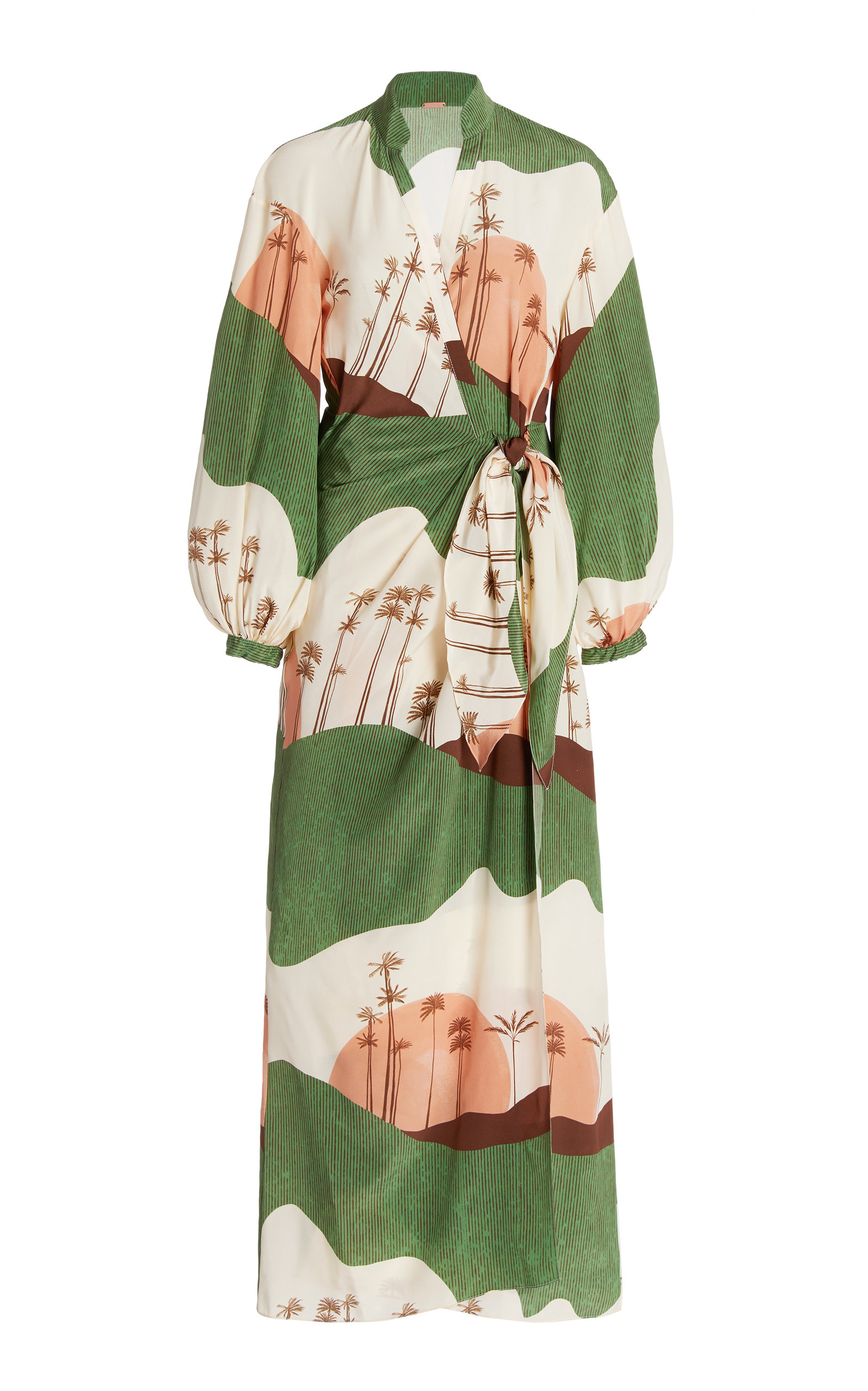 Johanna Ortiz - Women's Beso De La Tierra Silk Maxi Dress - Green - Moda Operandi