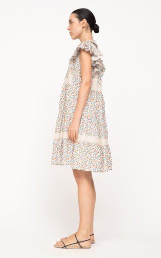 Bubbie Floral-Printed Tiered Cotton Tunic展示图