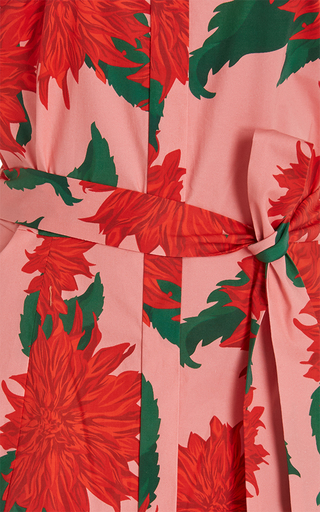 Dahlia-Print Cotton Midi Shirt Dress展示图