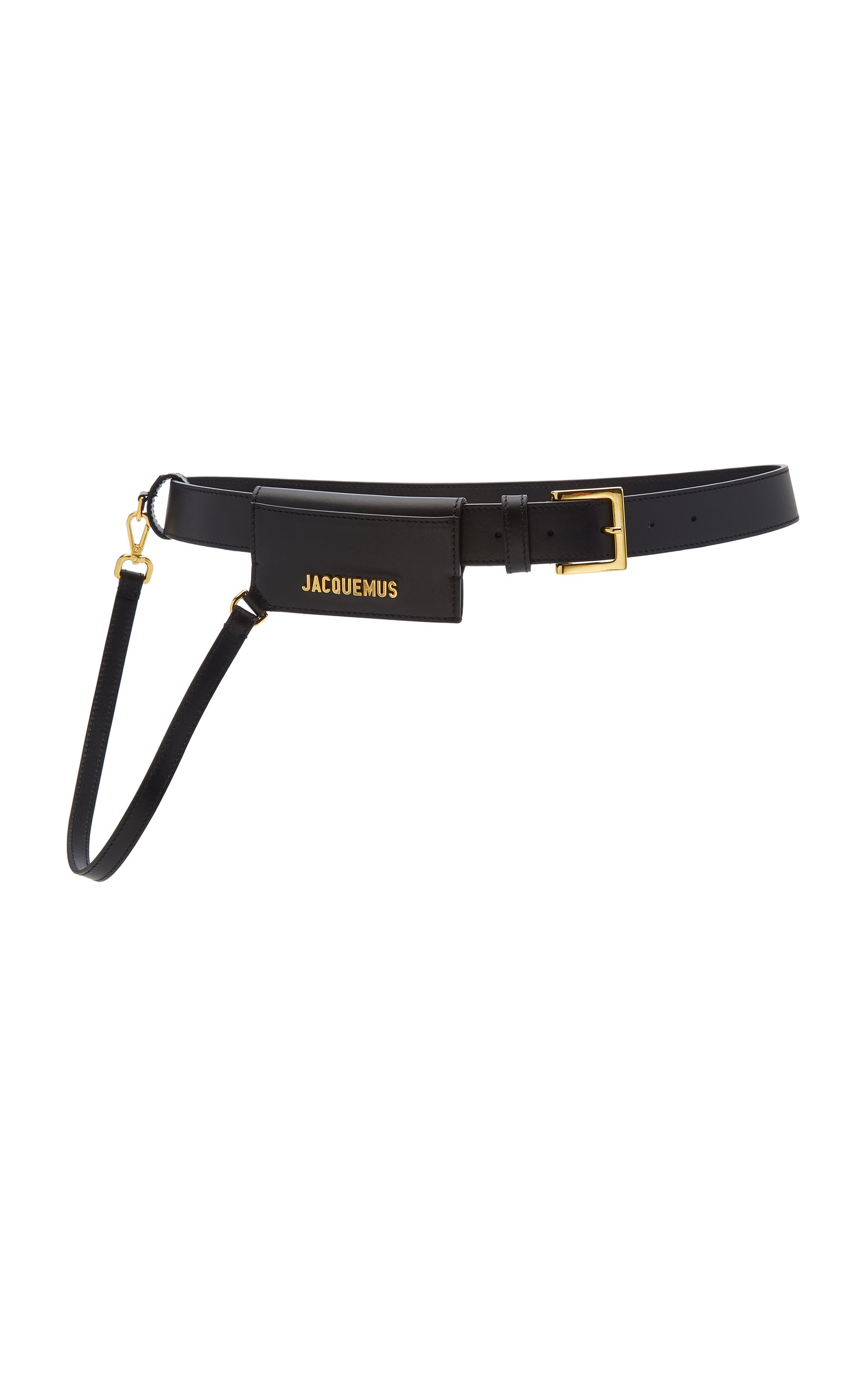Jacquemus - Women's Cardholder-Detailed Leather Belt - Black - Moda Operandi
