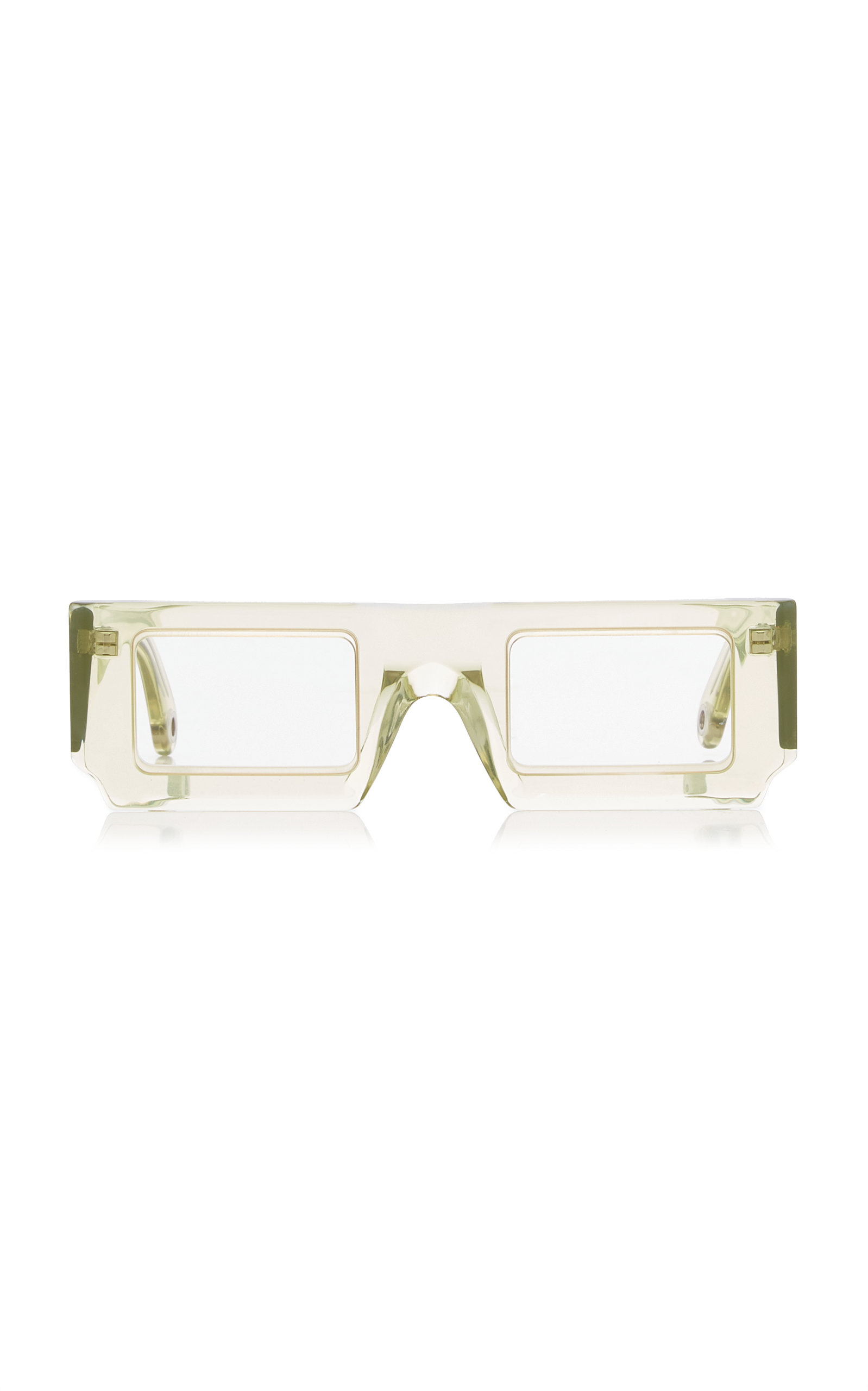 Jacquemus - Women's Les Soleil Square-Frame Acetate Sunglasses - Green - Moda Operandi