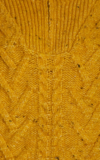 Cable-Knit Zipper-Detailed Pullover Sweater展示图