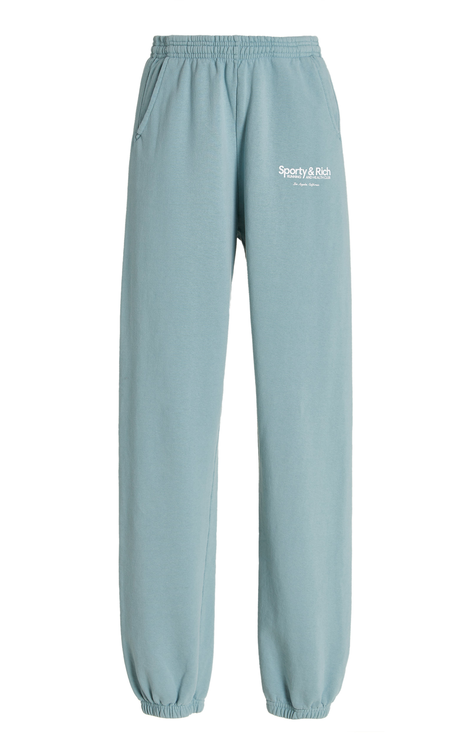 Sporty & Rich - Women's Club Cotton Sweatpants - Blue - Moda Operandi