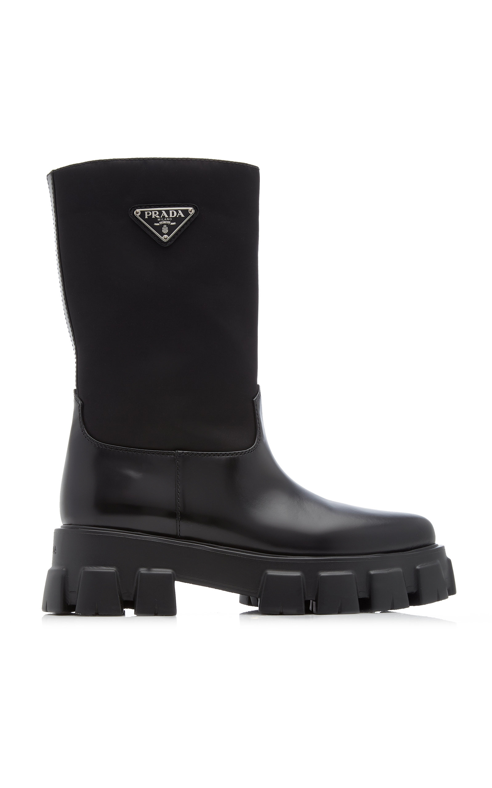 Prada - Women's Leather Boots - Black - Moda Operandi