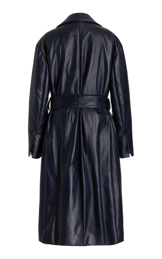 Belted Leather Trench Coat展示图