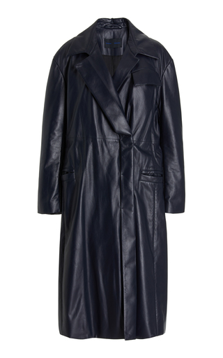 Belted Leather Trench Coat展示图