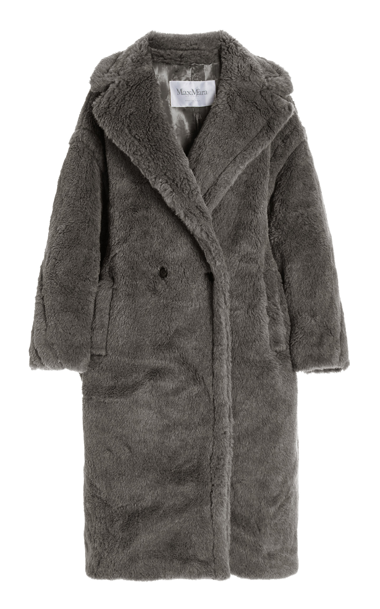 grey oversized teddy coat