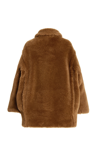 Viale Alpaca, Wool, and Silk Teddy Coat展示图