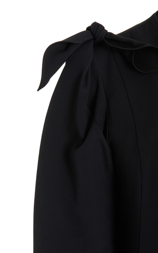 Shea Tie-Detailed Silk-Wool Midi Dress展示图