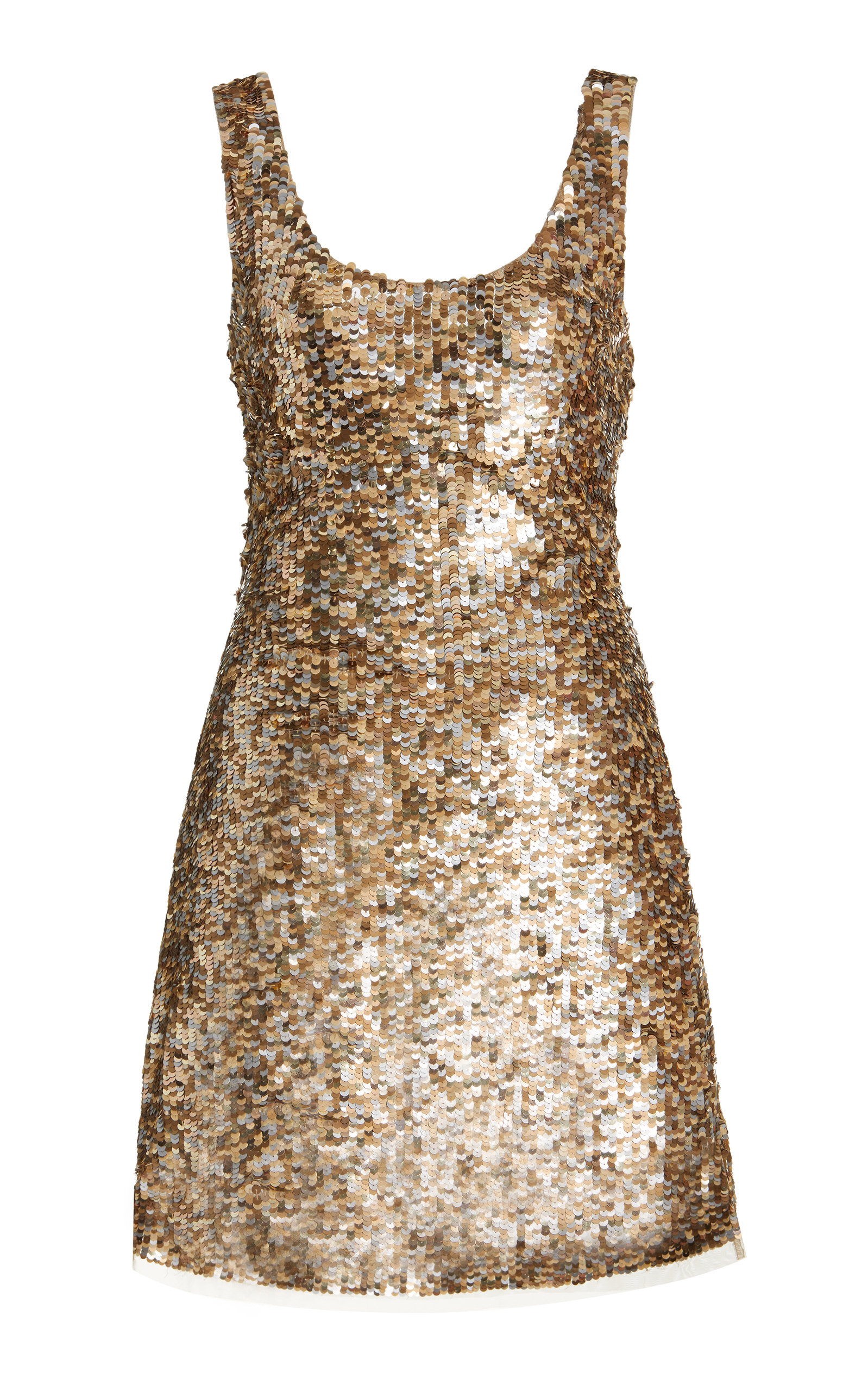 Loveshackfancy Women's Madelina Sequined Mini Dress In Gold | ModeSens