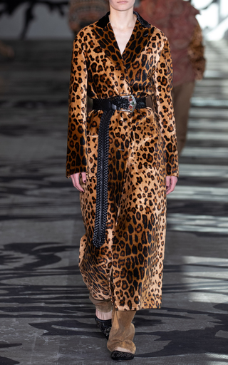 Leopard-Print Cotton-Blend Velvet Coat展示图