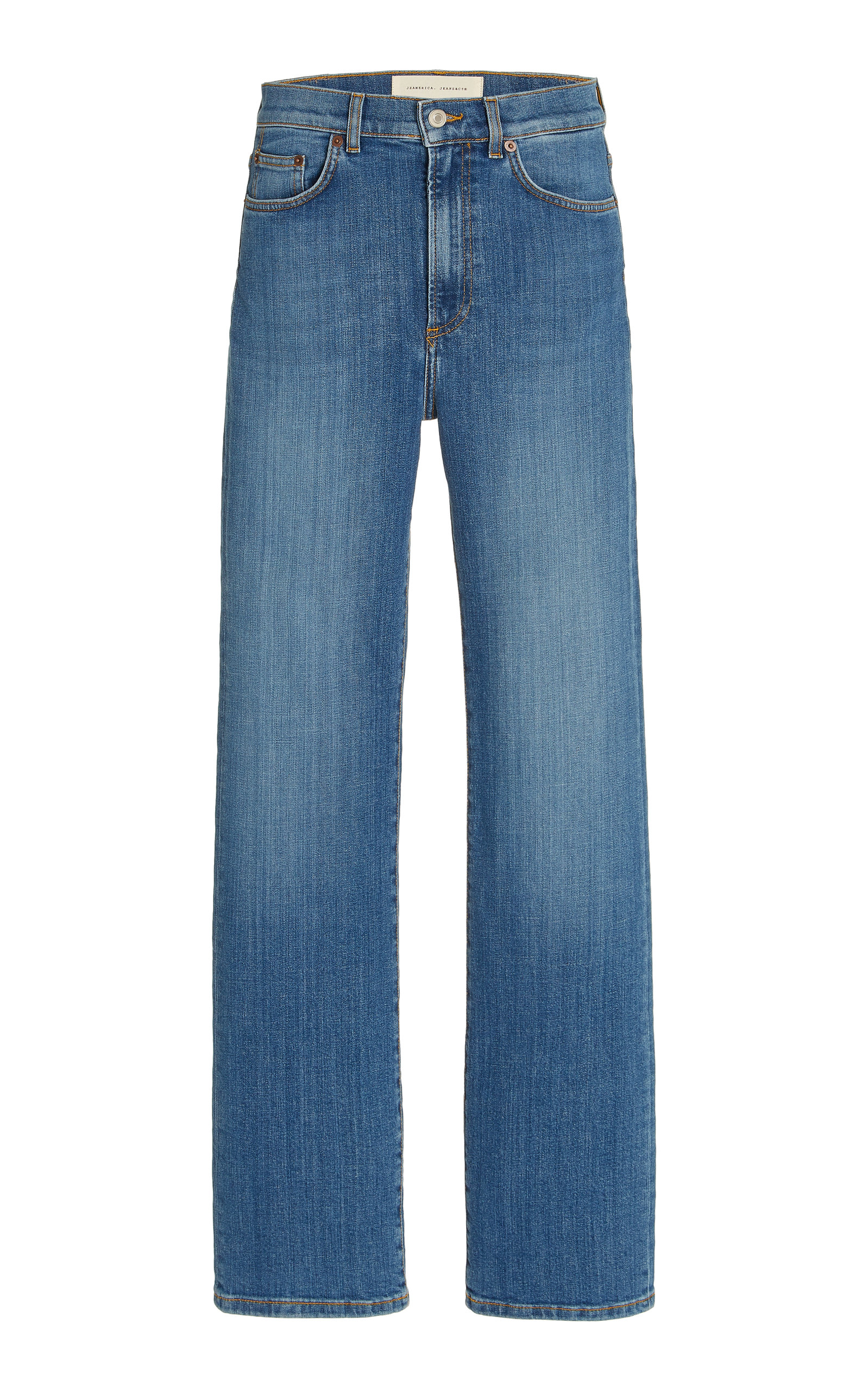 Jeanerica Women's Eiffel Stretch High-Rise Organic Cotton Straight-Leg Jeans