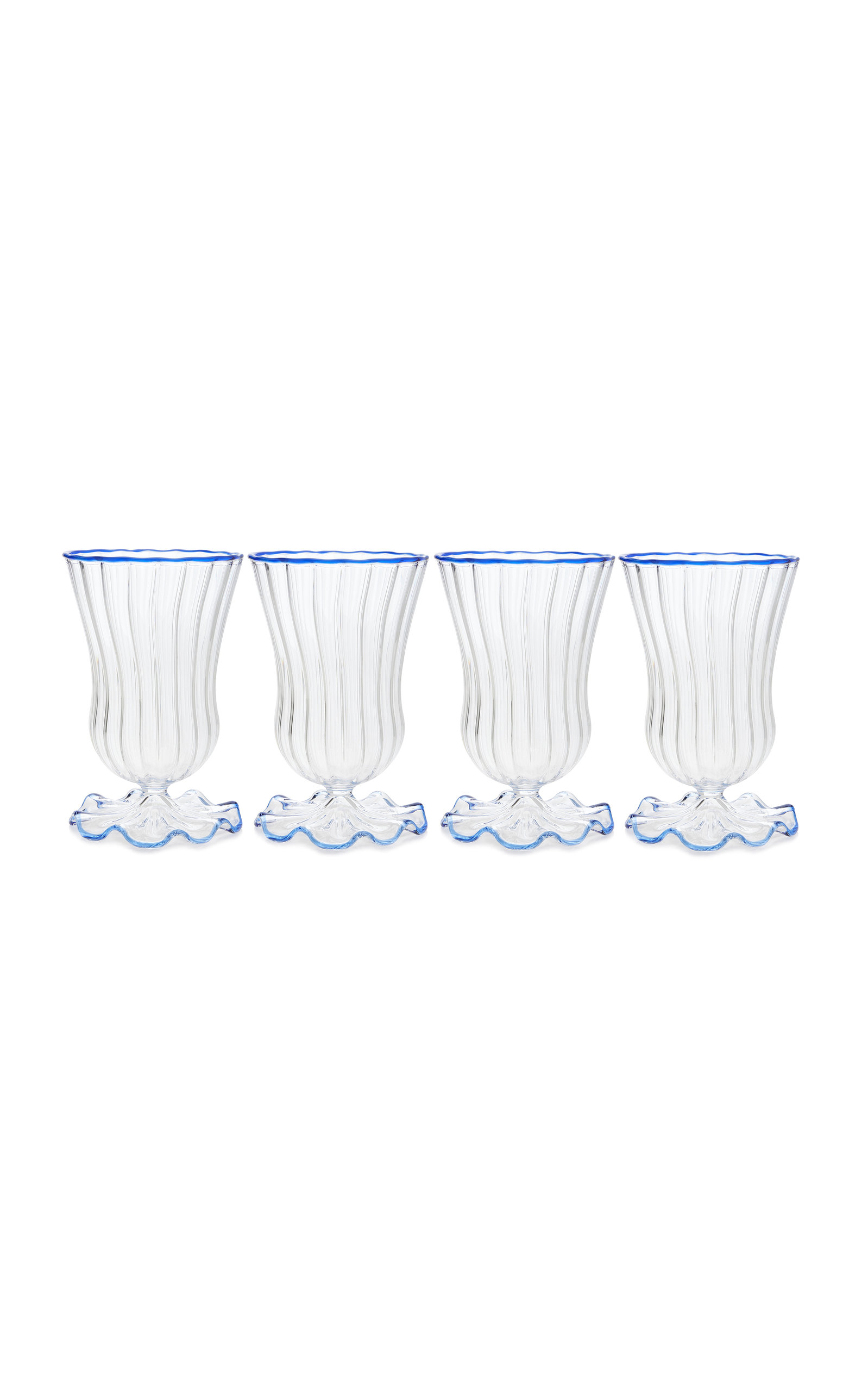 Moda Domus Set-of-four Water Glasses In Yellow,pink