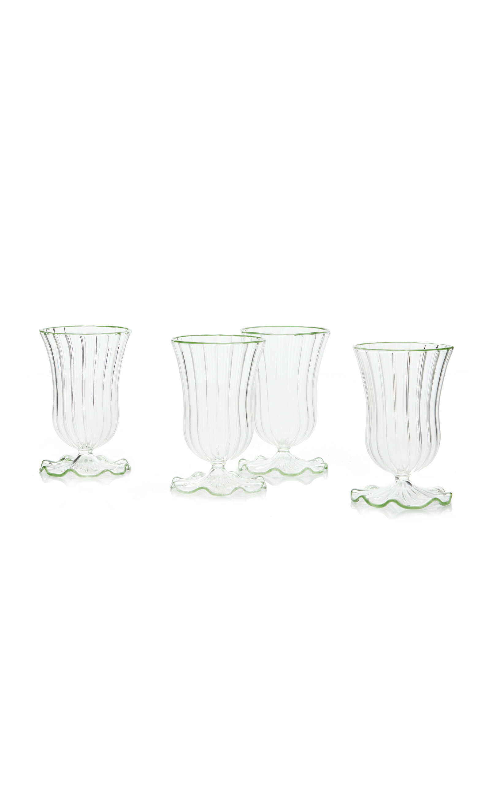 Moda Domus Set-of-four Water Glasses In Yellow,pink