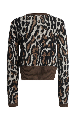 Leopard Printed Wool-Blend Top展示图