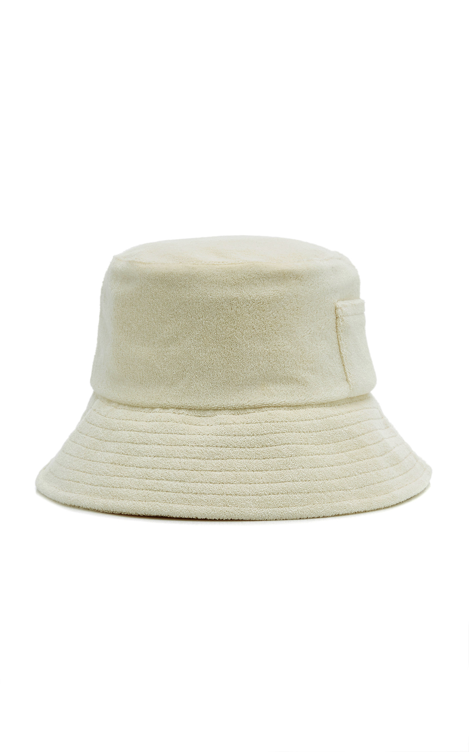 Lack Of Color Women's Wave Cotton Terry Bucket Hat In Off-white,purple