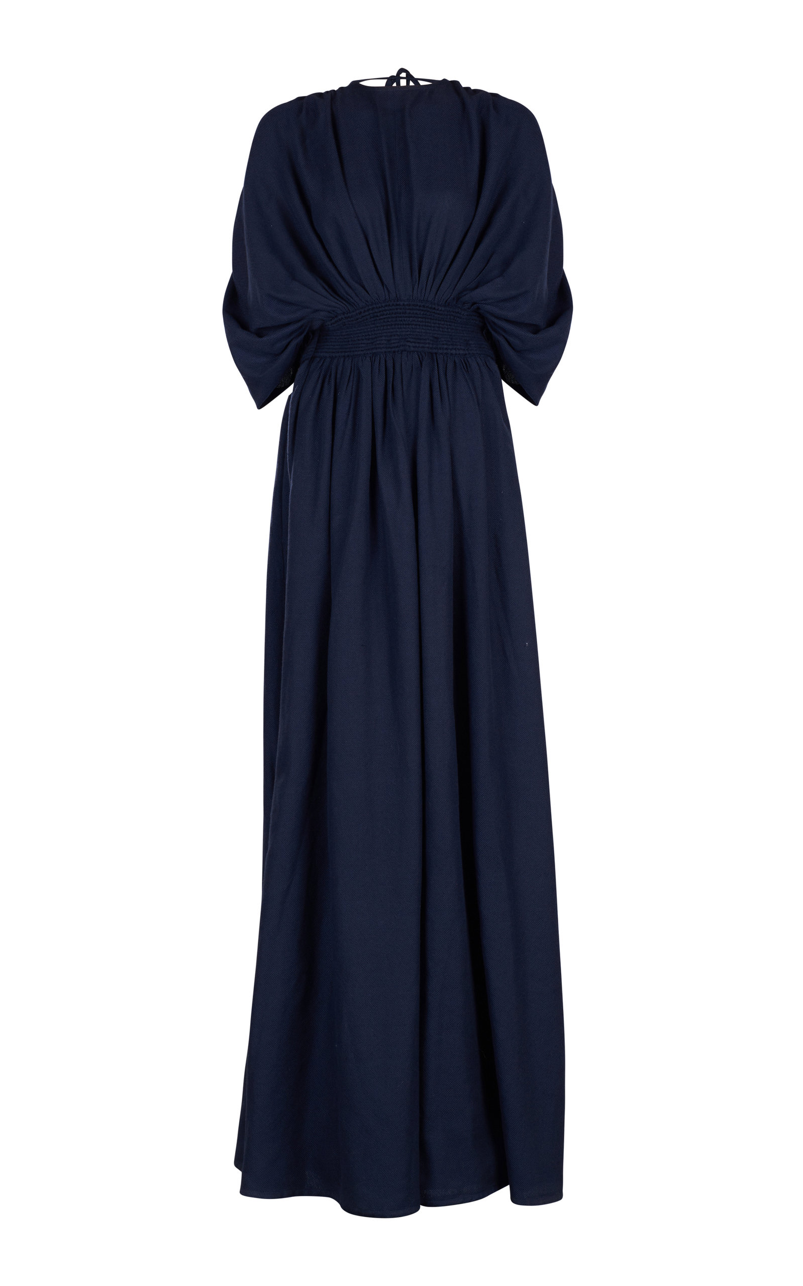 Escvdo - Women's Lisa Handwoven Cotton Maxi Dress - Navy - Moda Operandi