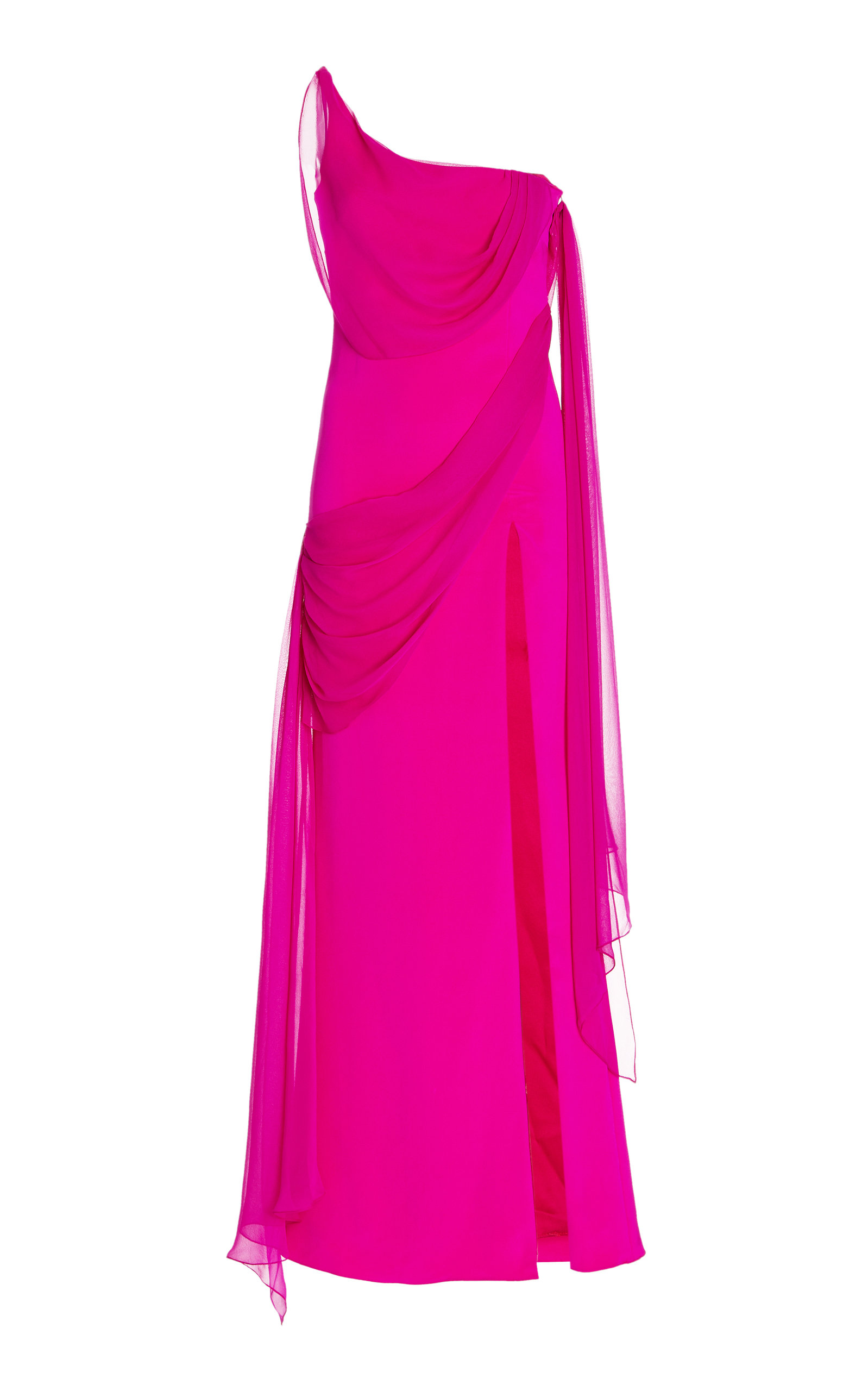 Aliã©tte Women's Draped Silk One-shoulder Gown In Pink