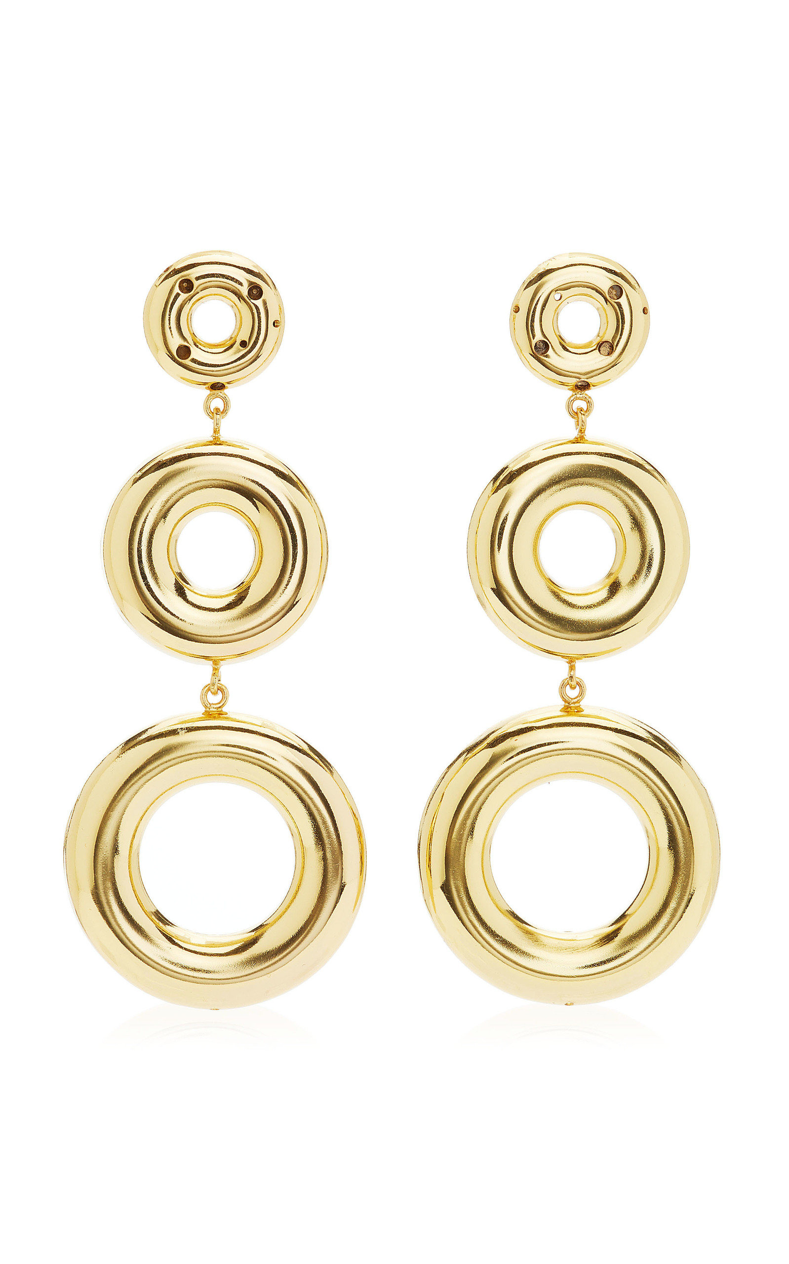 Paula Mendoza Women's 3 Circle 24k Gold-plated Earrings