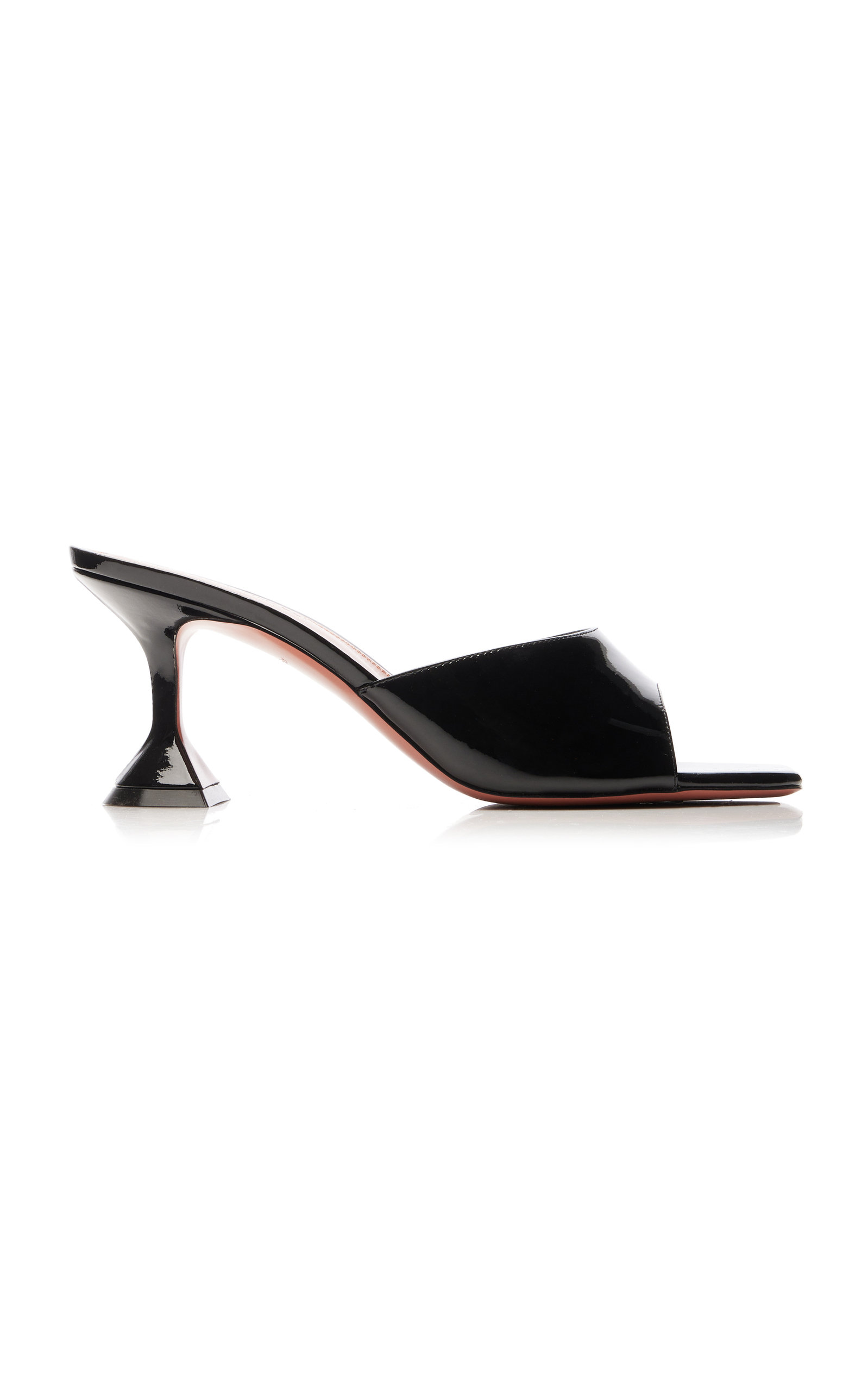 Amina Muaddi Lupita Patent Leather Sandals - Black