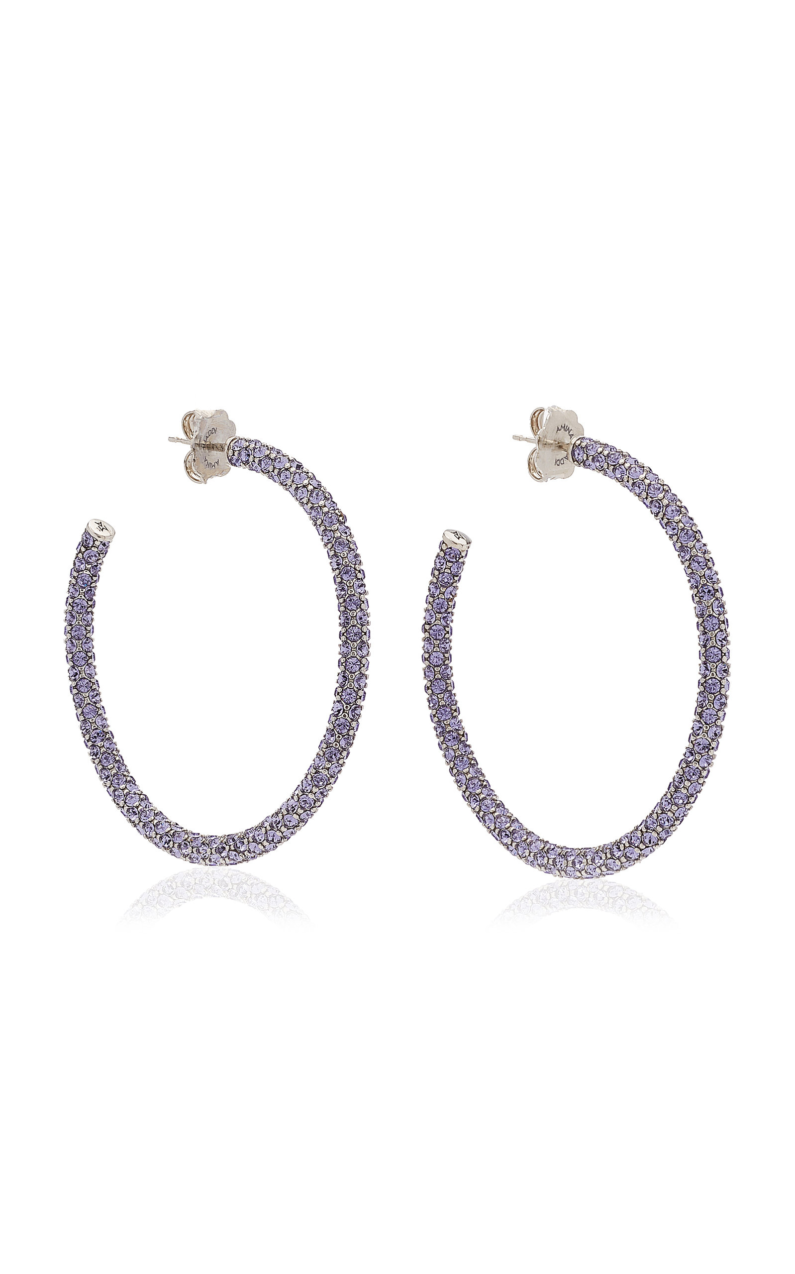 Amina Muaddi - Women's Cameron Hoop Earrings - Purple/pink - Moda Operandi - Gifts For Her