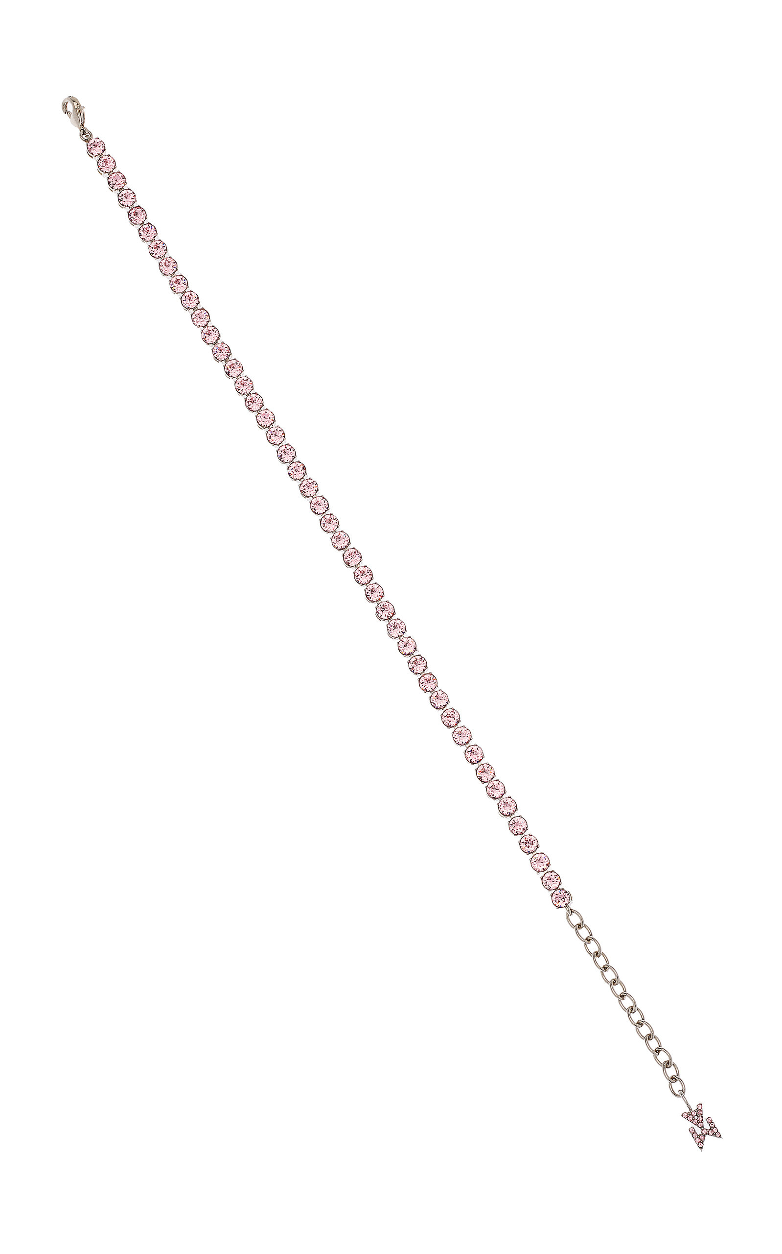 Amina Muaddi - Women's Tennis Rainbow Crystal Anklet - Multi/pink - Moda Operandi - Gifts For Her