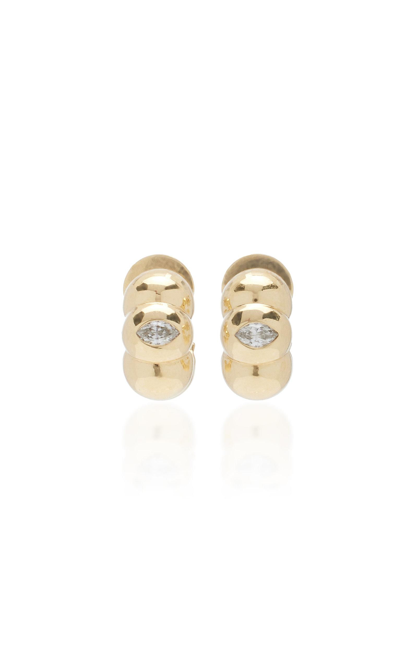 Cipó 18K Yellow Gold Diamond Earrings