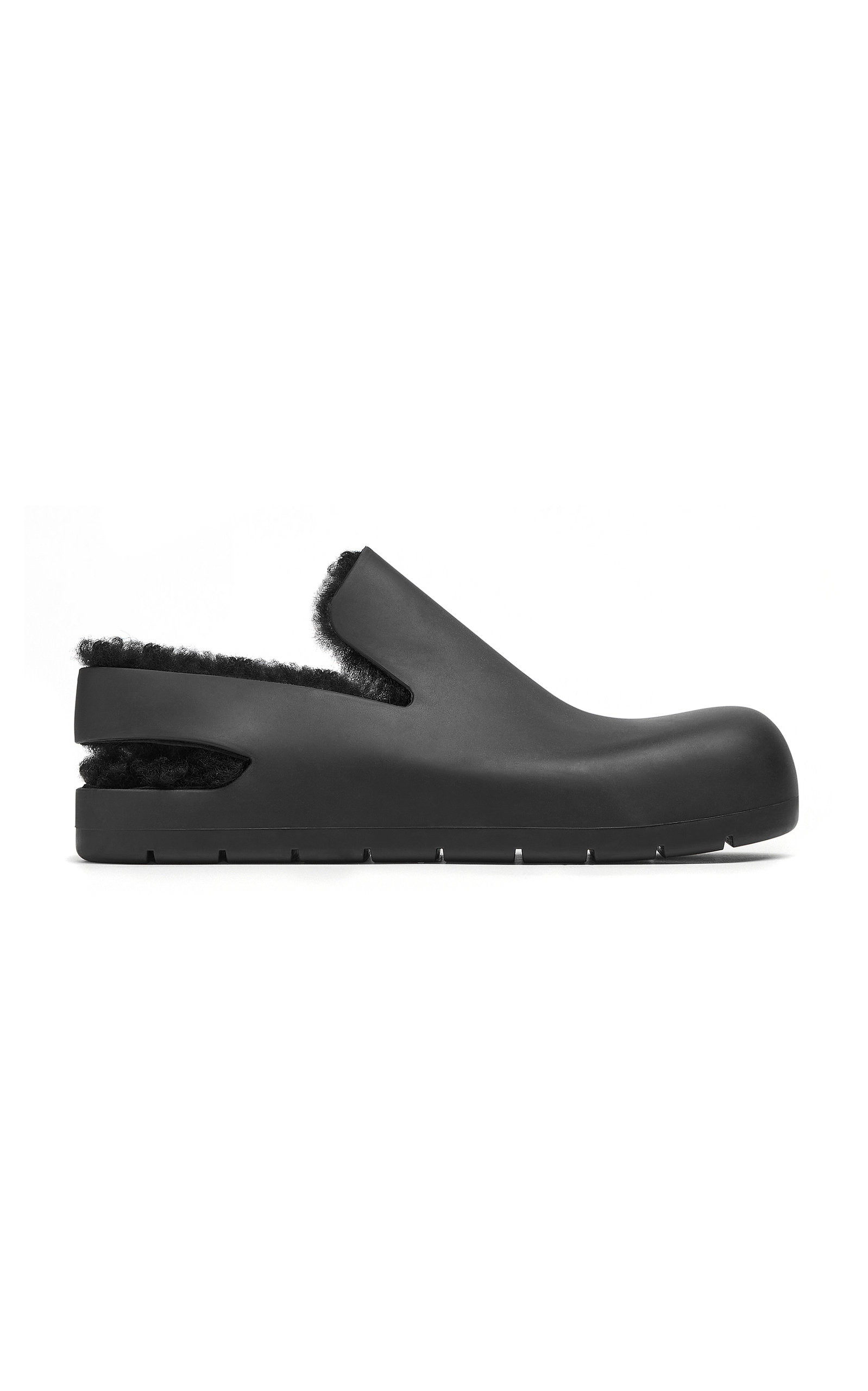 Bottega Veneta - Puddle Shearling-Lined Mules - Black - IT 38 - Moda Operandi