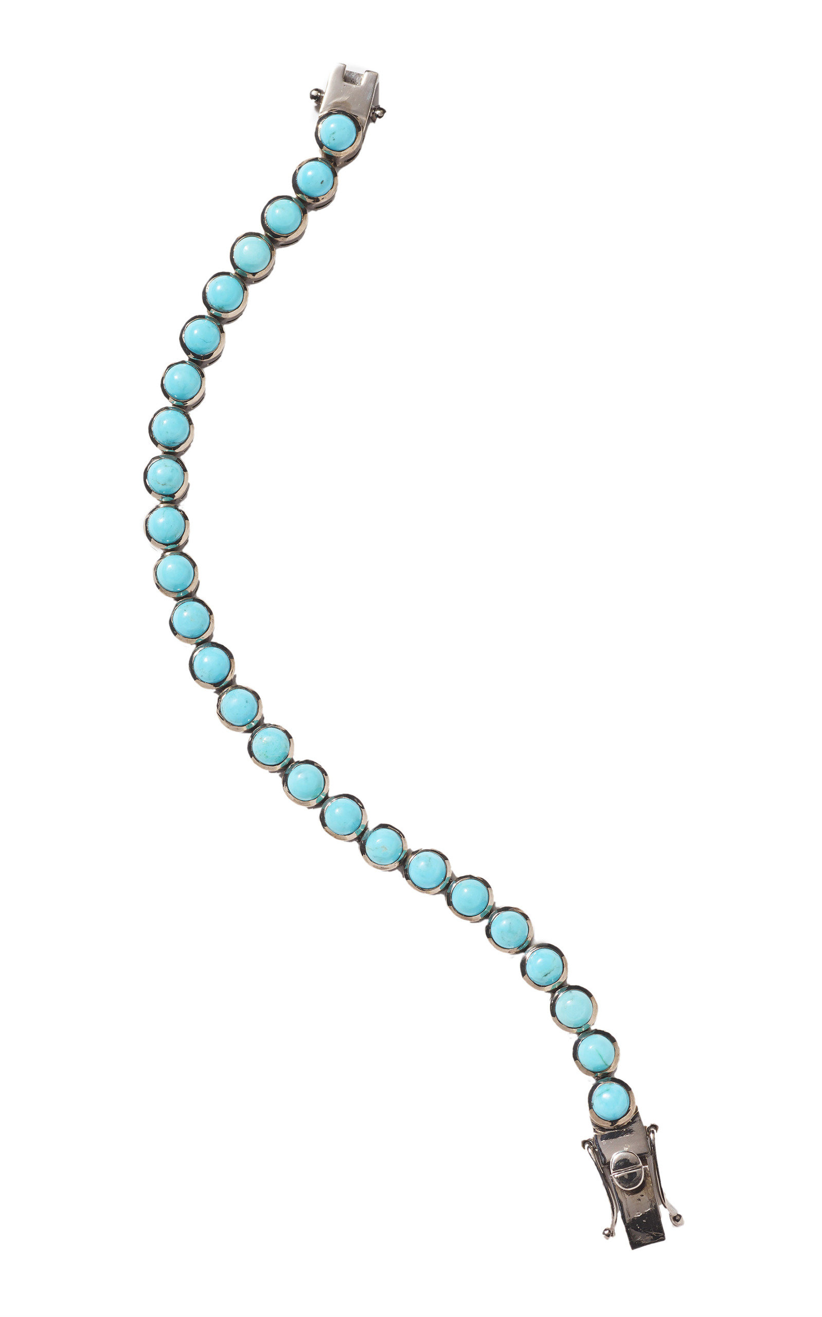 Nak Armstrong Women's Nakard Mini Dot Sterling Silver Turquoise Bracelet In Blue