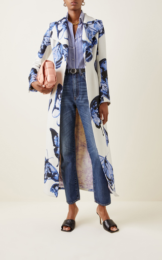 Butterfly Printed Wool-Blend Coat展示图