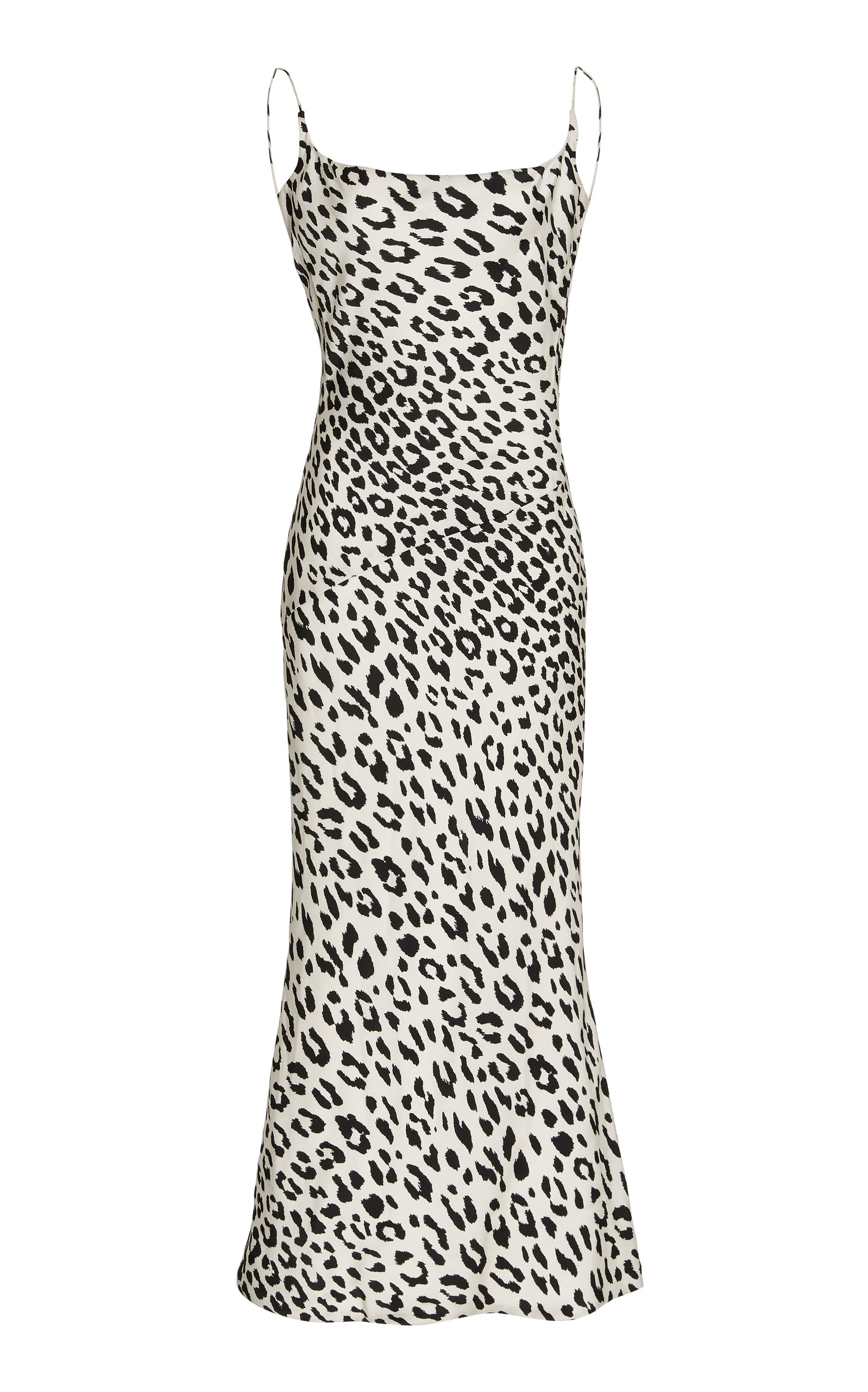 Brandon Maxwell Women's Leopard-Pint Silk-Wool Midi Slip Dress