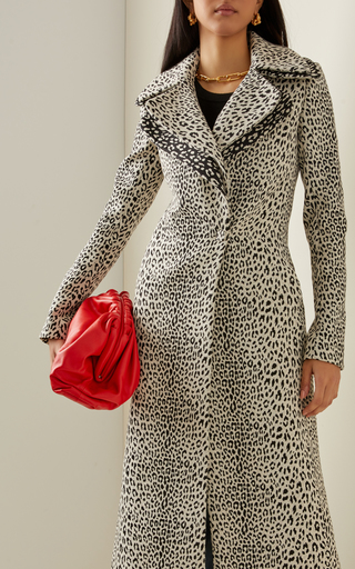 Dual Lapel Leopard Jacquard Coat展示图