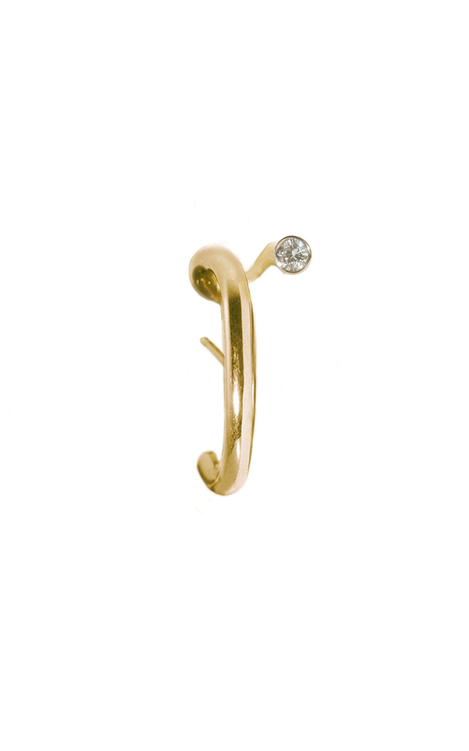 Katkim 18k Yellow Gold Arena Diamond Earring