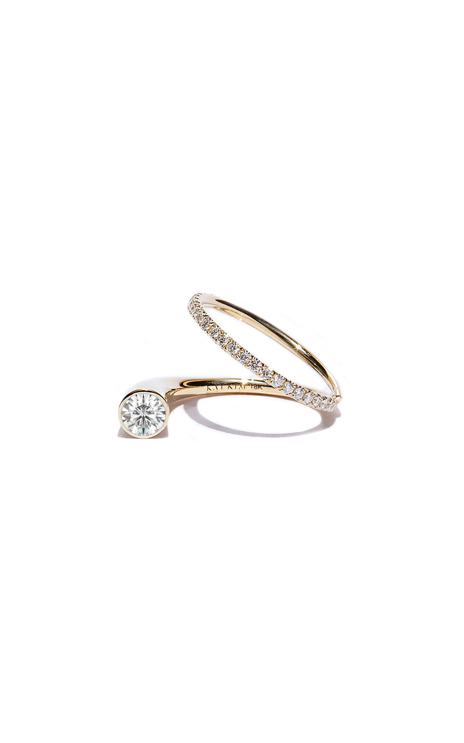 Katkim 18k Gold Grande Crescendo Flare Diamond Ring
