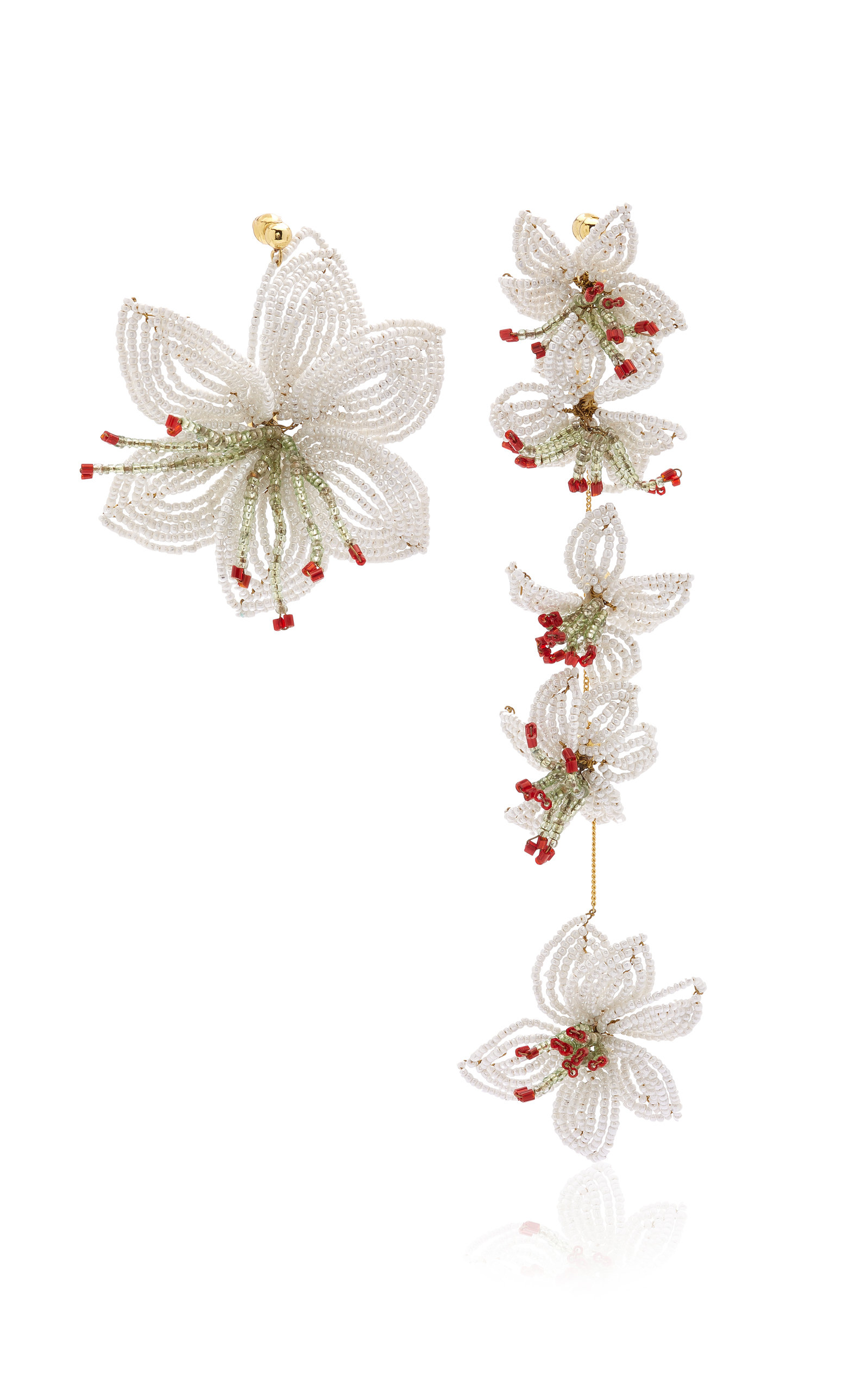 Cult Gaia - Women's Lily Beaded Flower Earrings - White - Moda Operandi - Gifts For Her