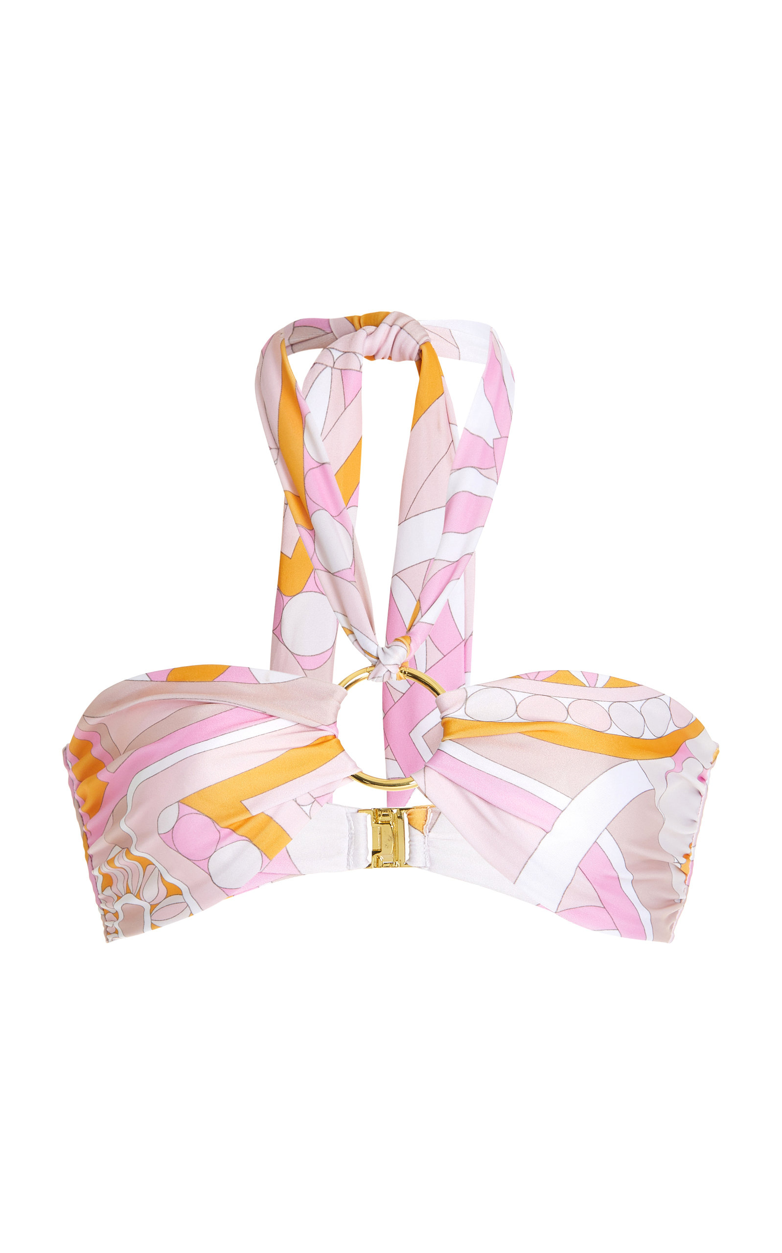 Cin Cin - Women's Amulet Ring-Detailed Printed Bikini Top - Print - Moda Operandi