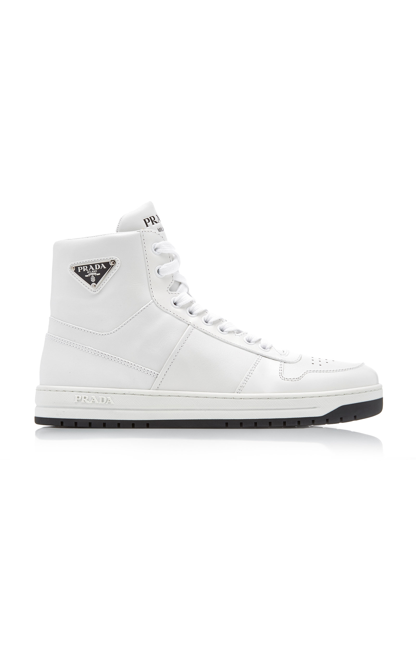 Prada - High Top Sneakers - Black/white - IT 36 - Moda Operandi