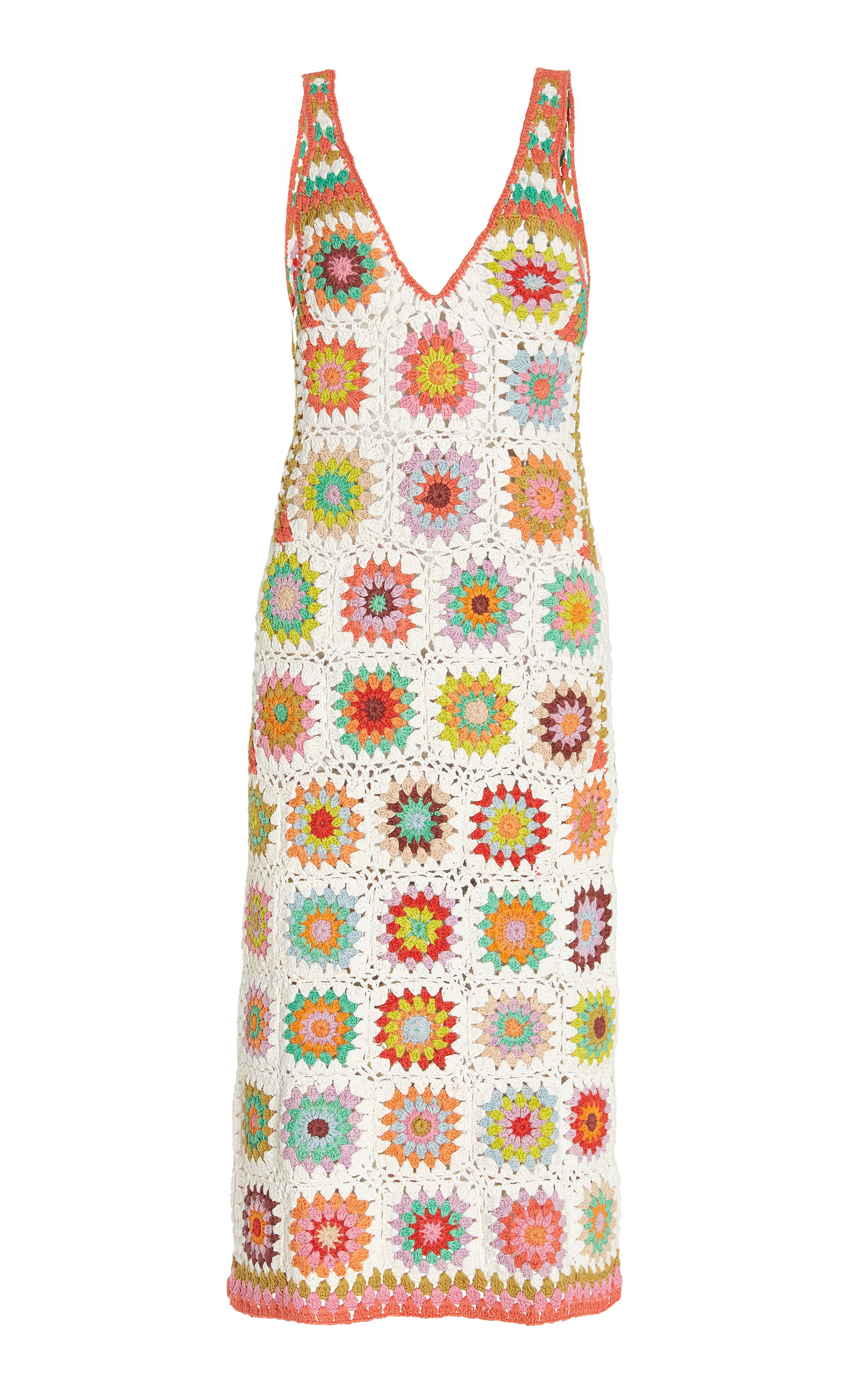 Alãmais Women's Cotton Crocheted Midi Dress In Multi