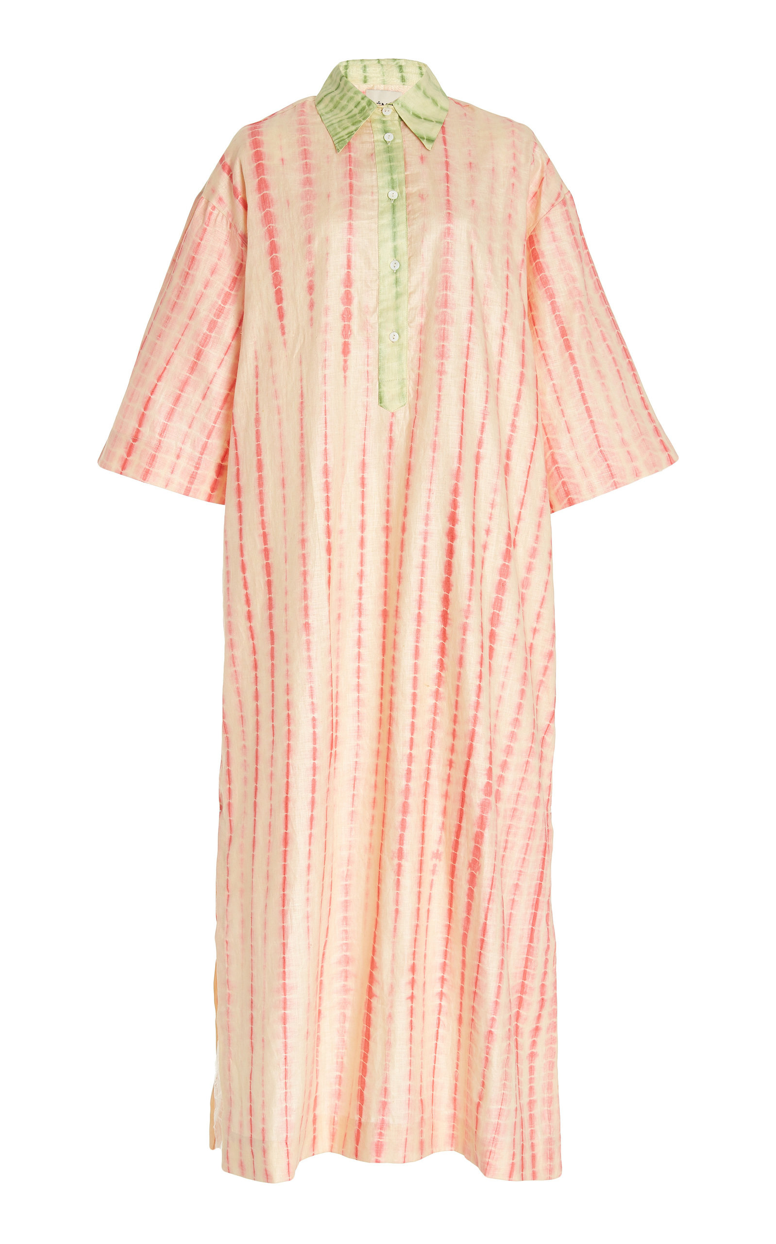 Alãmais Women's Queenie Linen Pool Dress In Pink,stripe