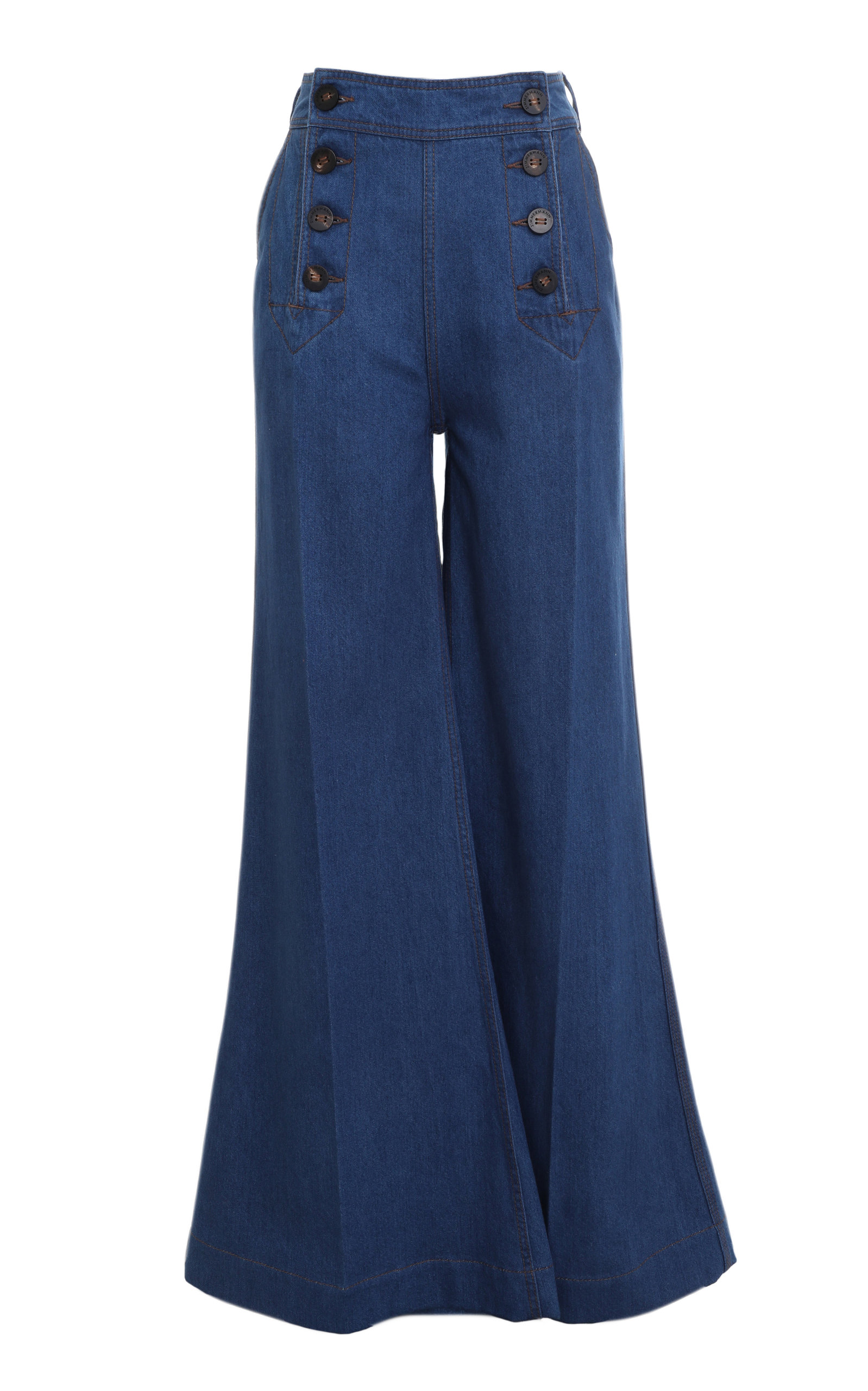 Zimmermann Women's Postcard Sailor Rigid High-rise Wide-leg Jeans In ...