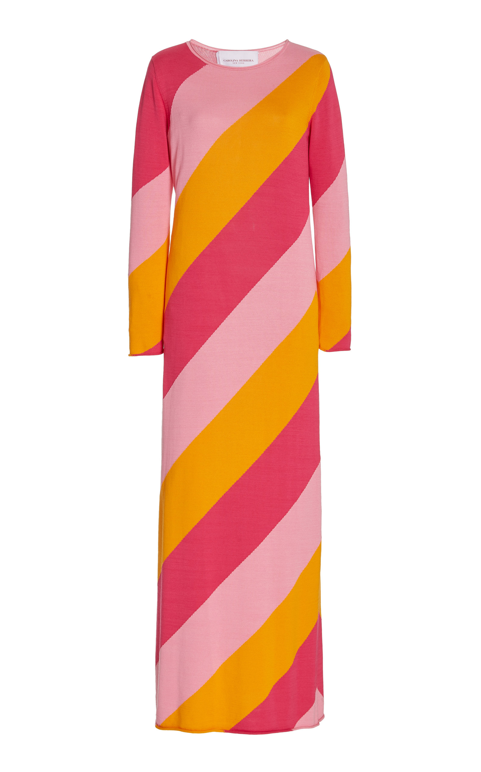 Carolina Herrera - Women's Striped Silk and Cotton-Blend Maxi Dress - Stripe - Moda Operandi