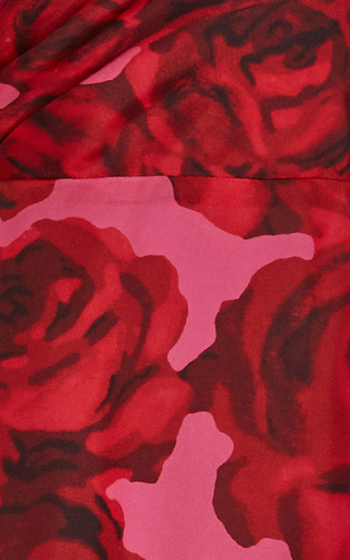 Floral-Printed Silk A-Line Dress展示图