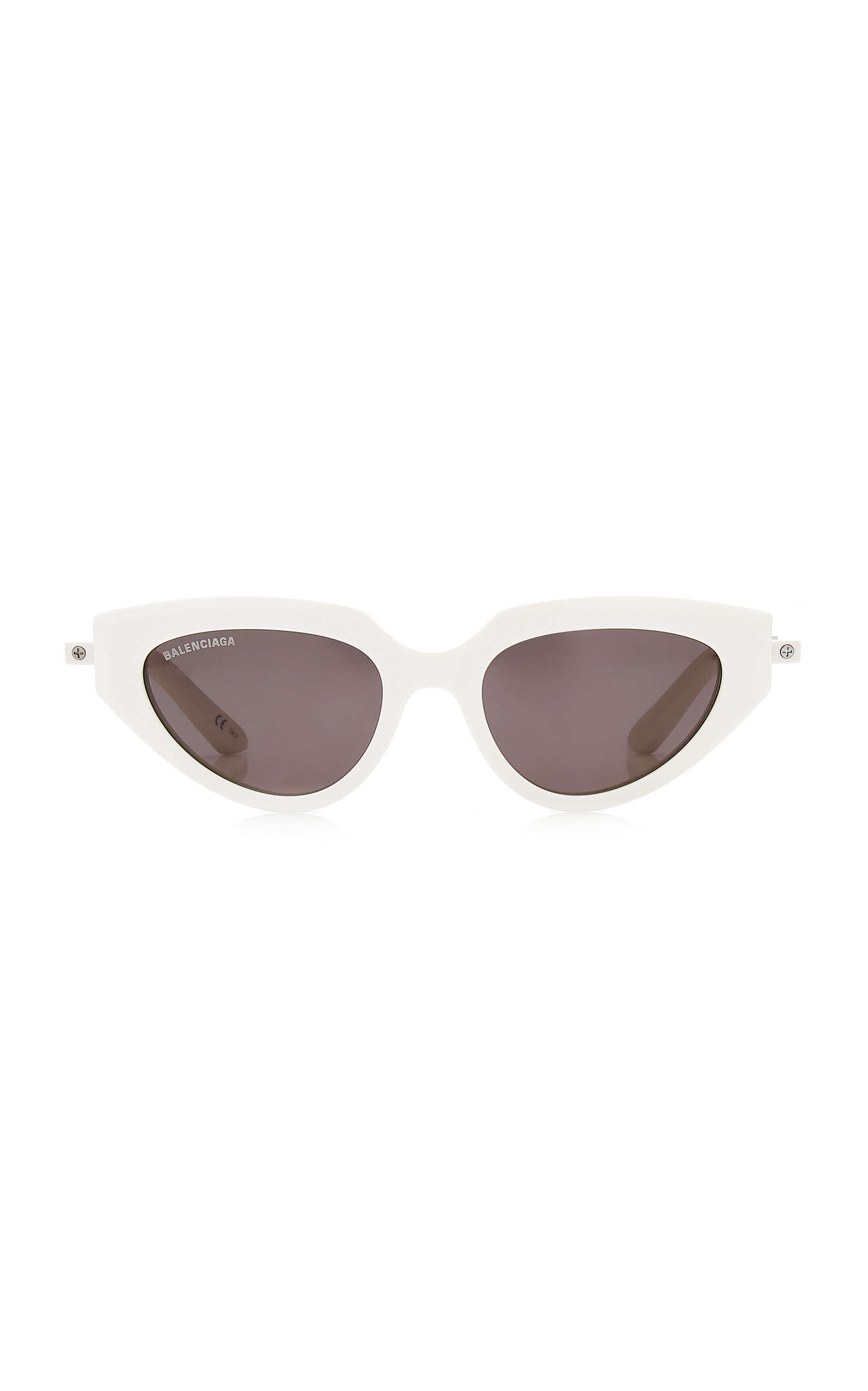 Balenciaga - Women's Cat-Eye Acetate Sunglasses - White - OS - Moda Operandi
