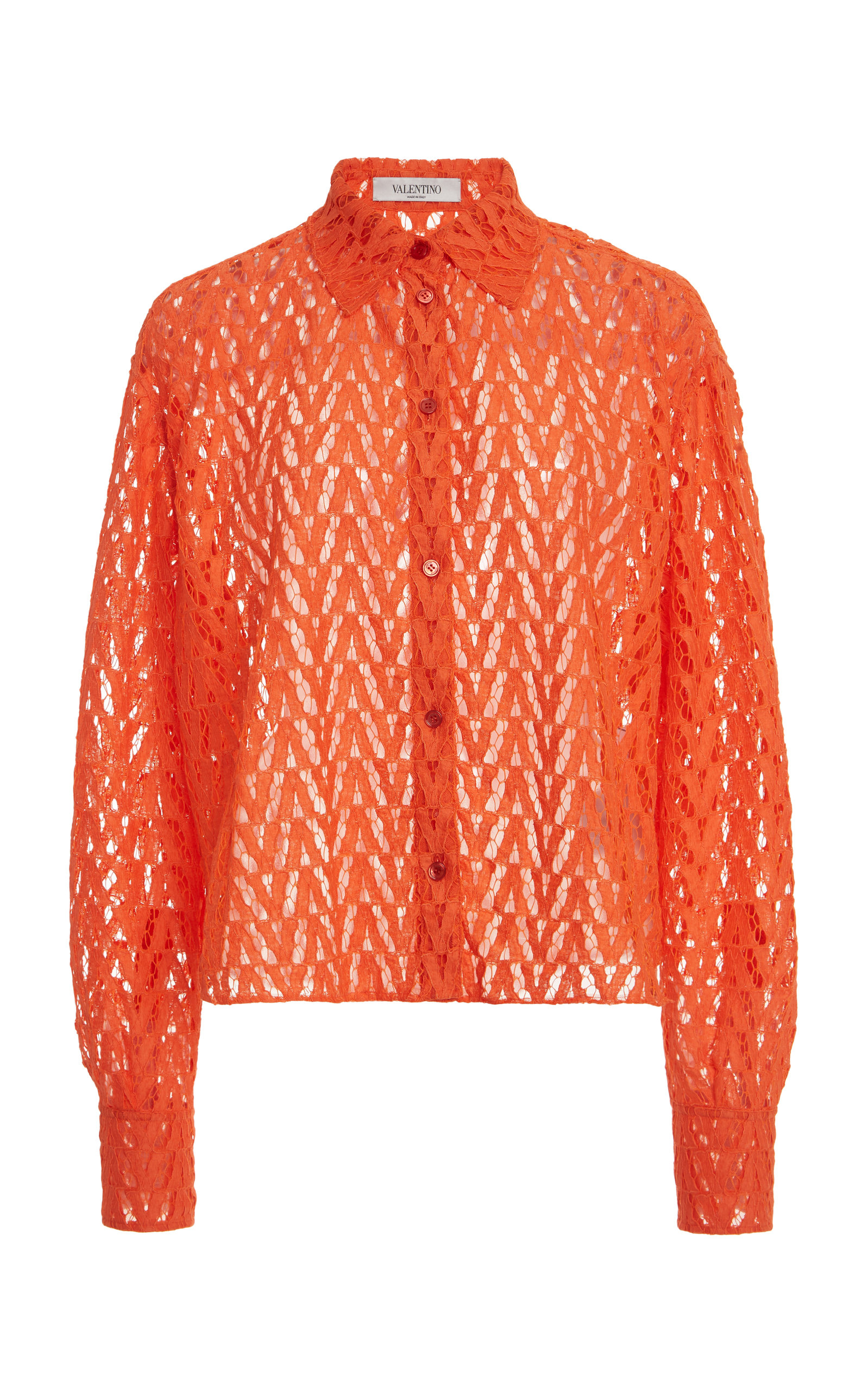 Valentino Women's Button-Up Lace Shirt