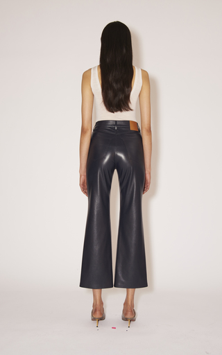 Zoey Vegan Leather Flared Pants展示图