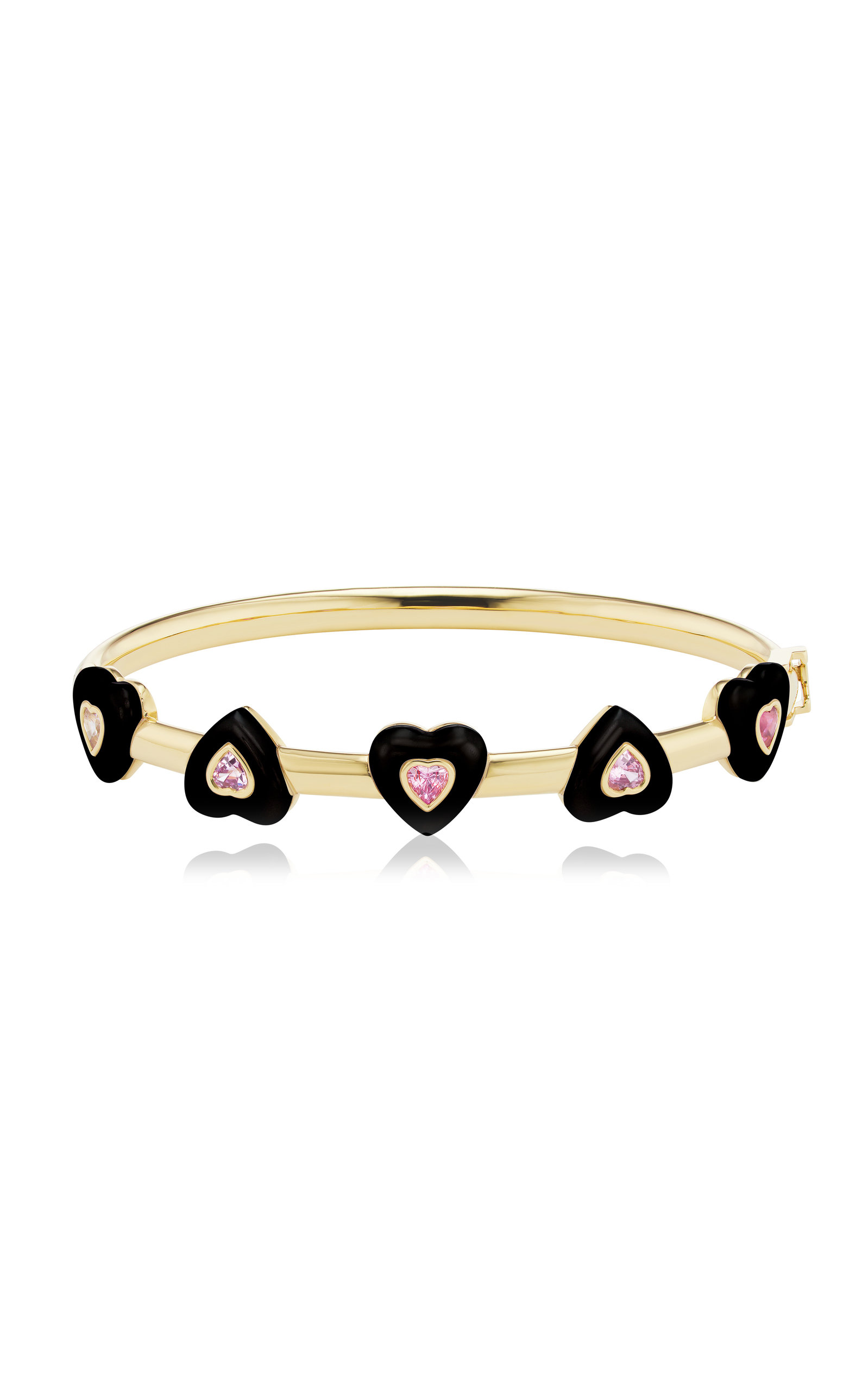 Emily P. Wheeler Women's Heart 18K Yellow Gold Sapphire; Agate Bracelet