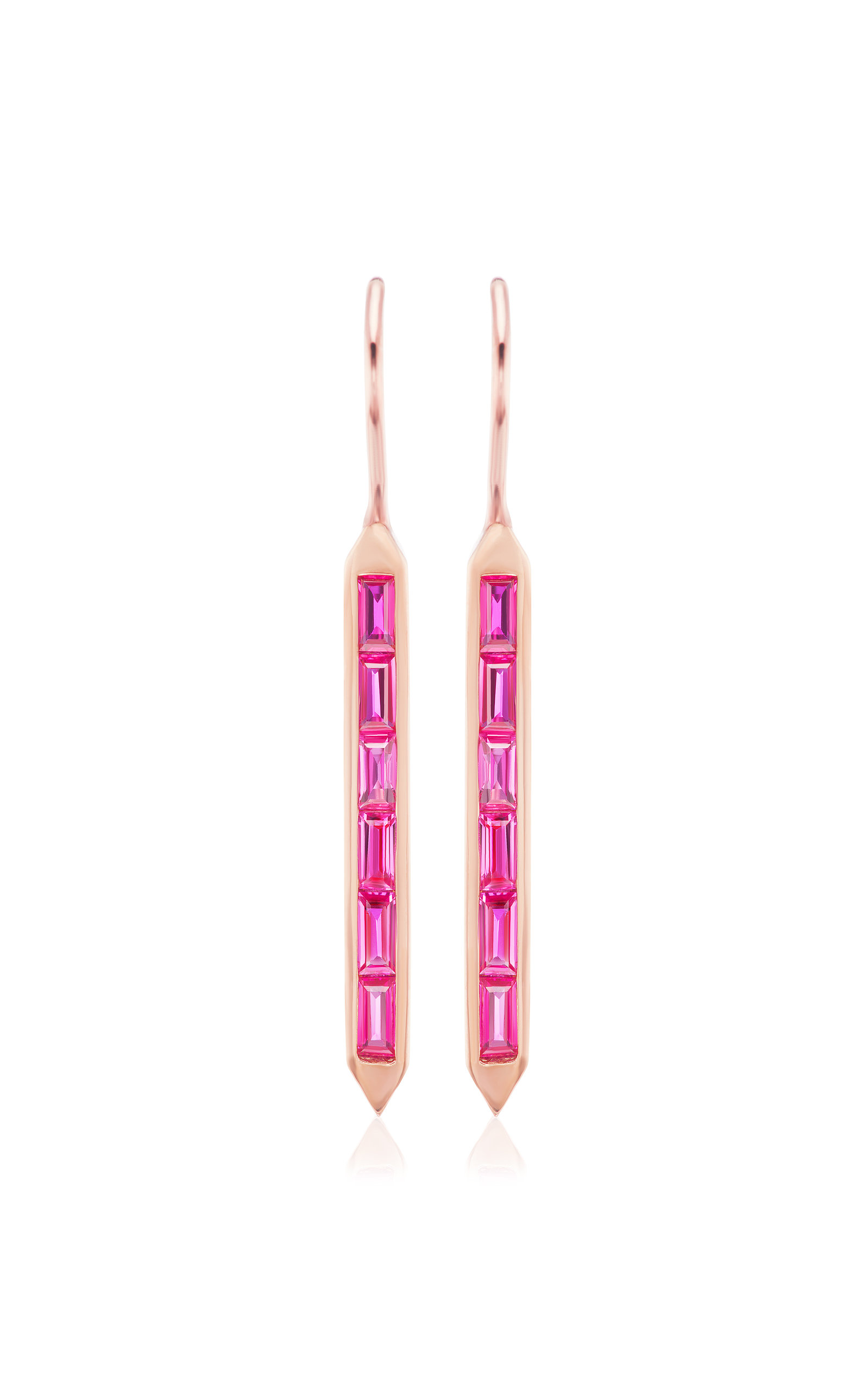 Emily P. Wheeler - Women's Line 18K Rose Gold Sapphire Earrings - Pink - Moda Operandi