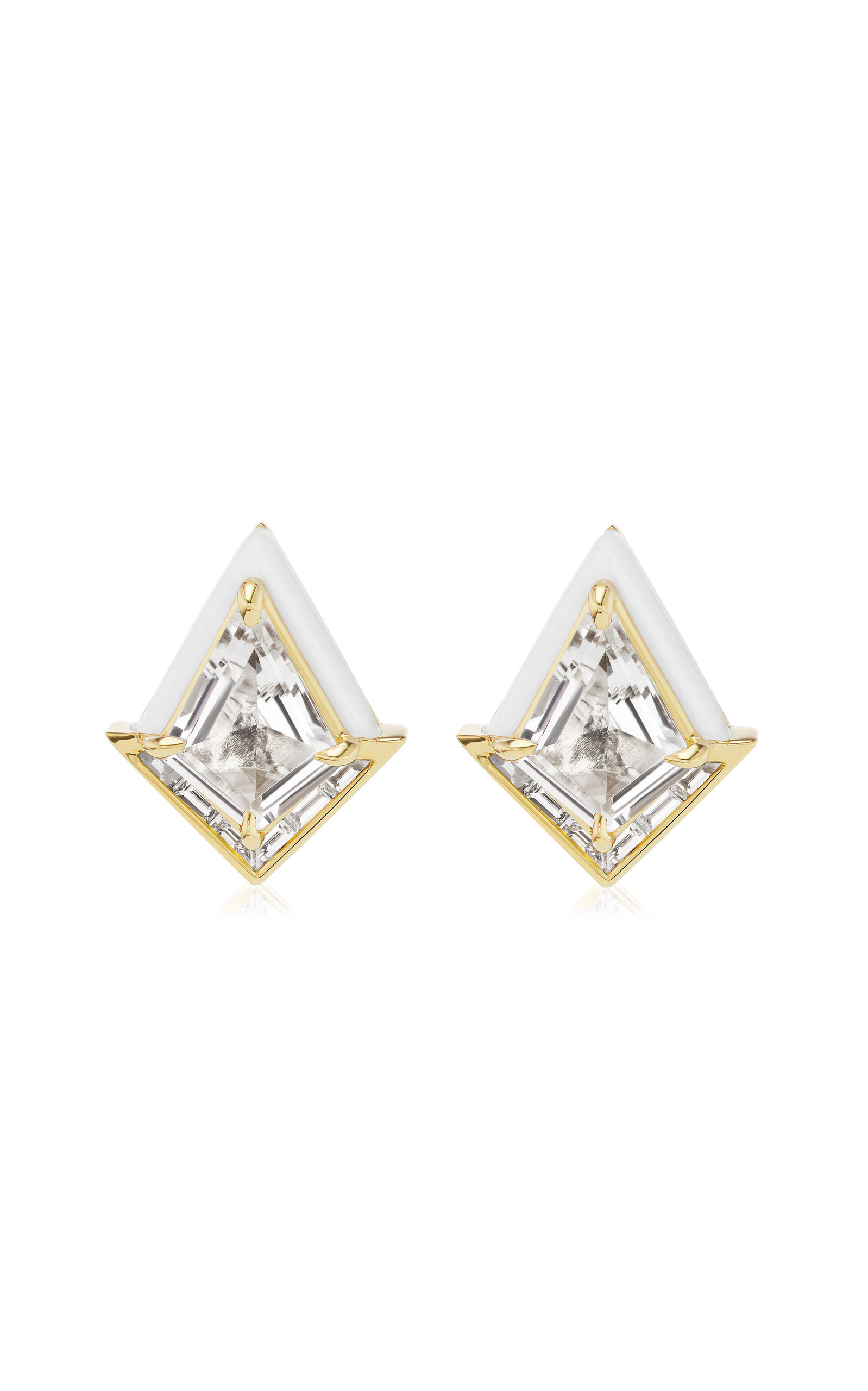 Emily P. Wheeler Women's Twinkle Enameled 18K Yellow Gold Diamond Earrings
